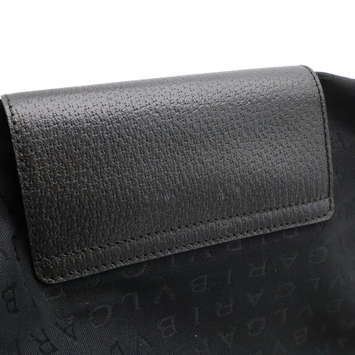 Bvlgari Black Canvas Leather Shoulder Bag (Pre-Owned)