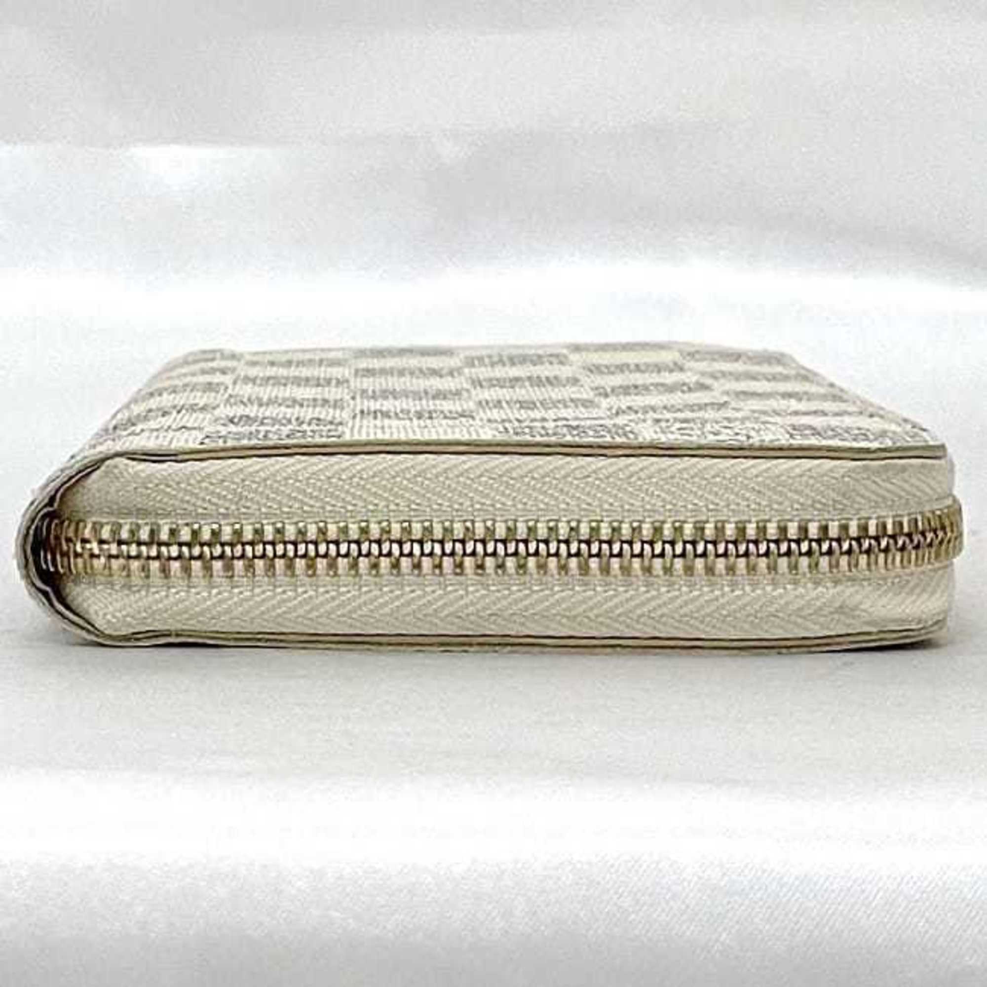 Louis Vuitton Gray White Damier Canvas Long Wallet (Bi-Fold) (Pre-Owned)