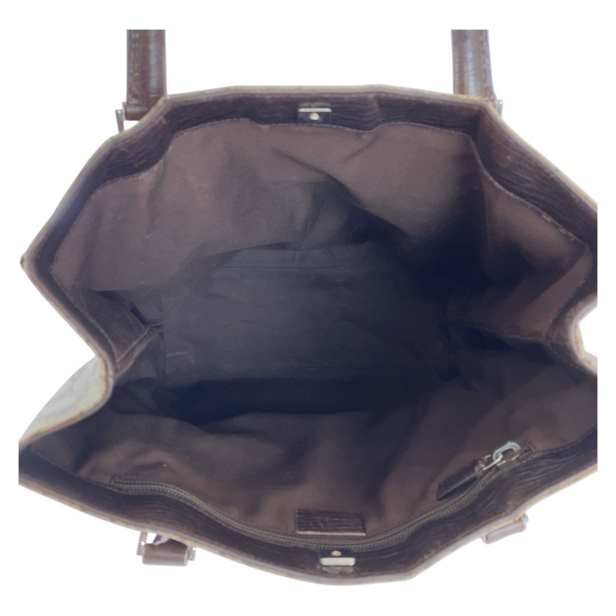 Gucci Beige Brown Gg Supreme Leather Shoulder Bag Tote Bag (Pre-Owned)