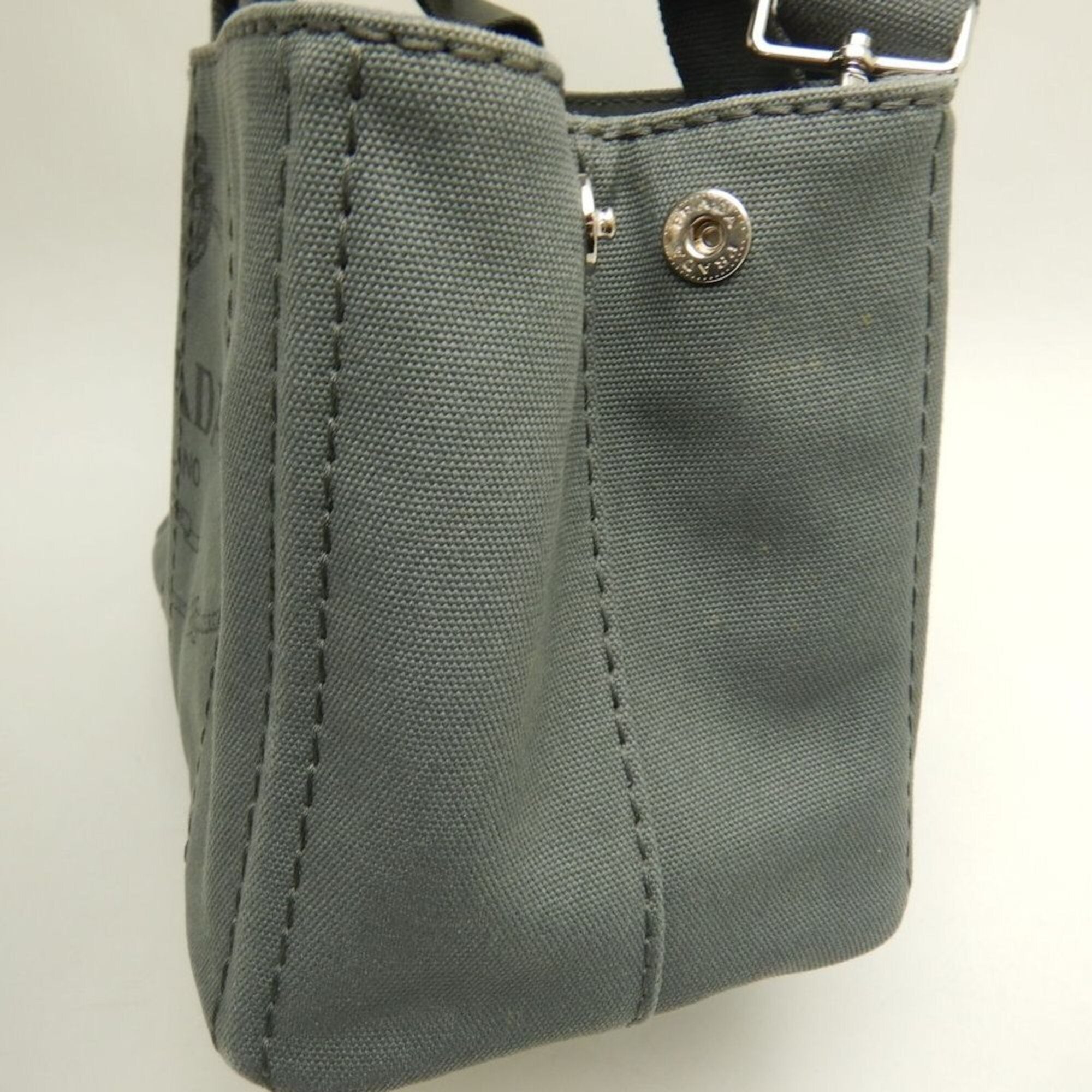 Prada Canapa Ardesia Canvas Tote Bag (Pre-Owned)