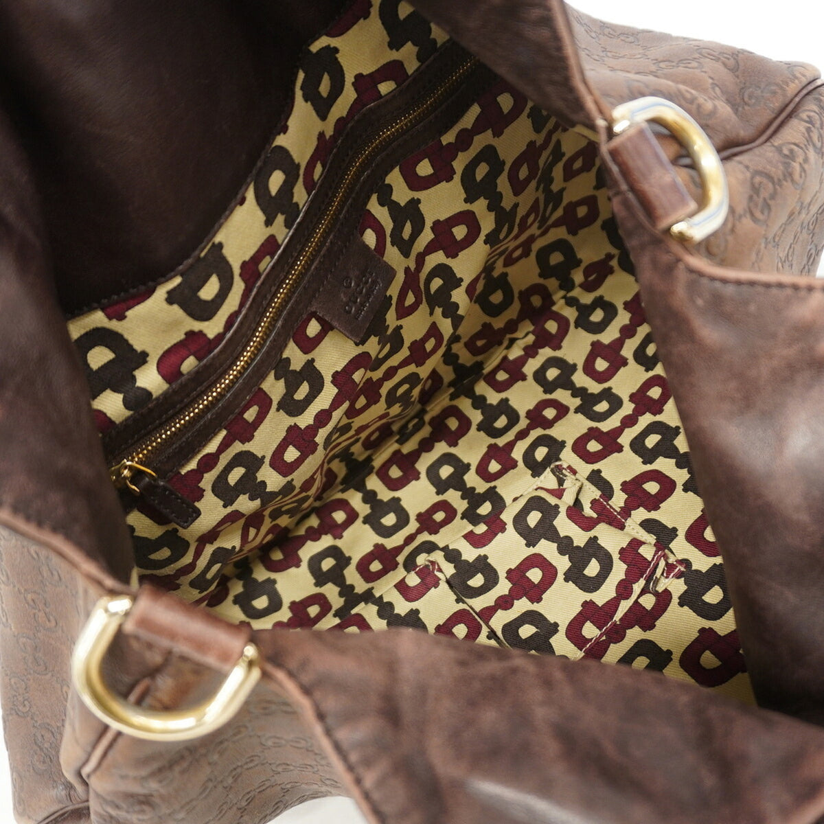 Gucci Brown Leather Handbag (Pre-Owned)