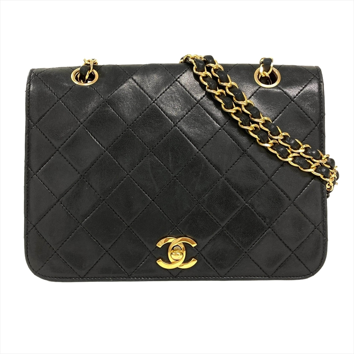 Chanel Black Leather Shoulder Bag (Pre-Owned)