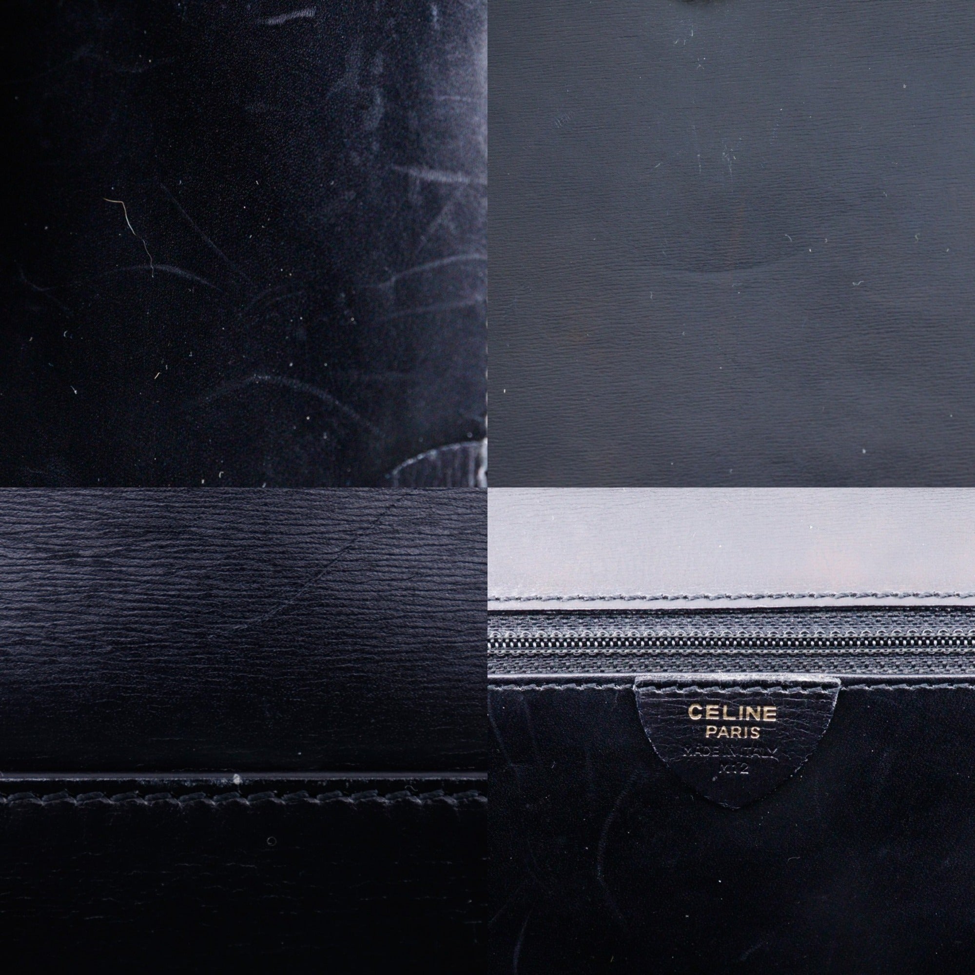 Celine Black Leather Clutch Bag Shoulder Bag (Pre-Owned)