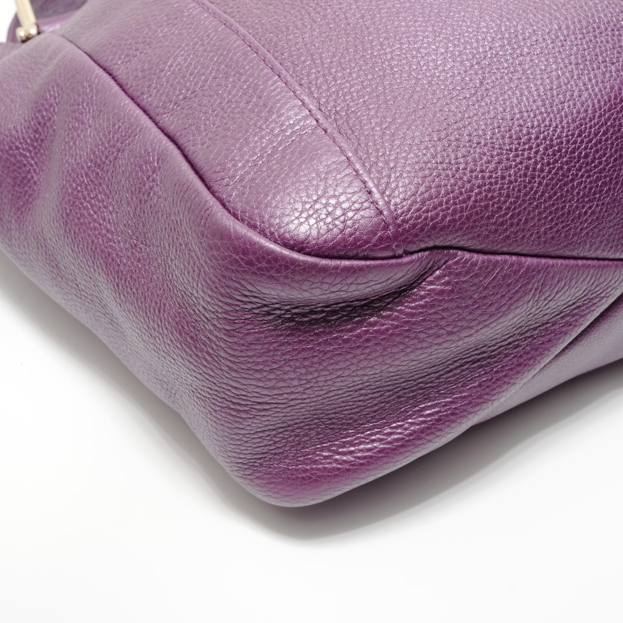 Gucci Purple Leather Tote Bag (Pre-Owned)