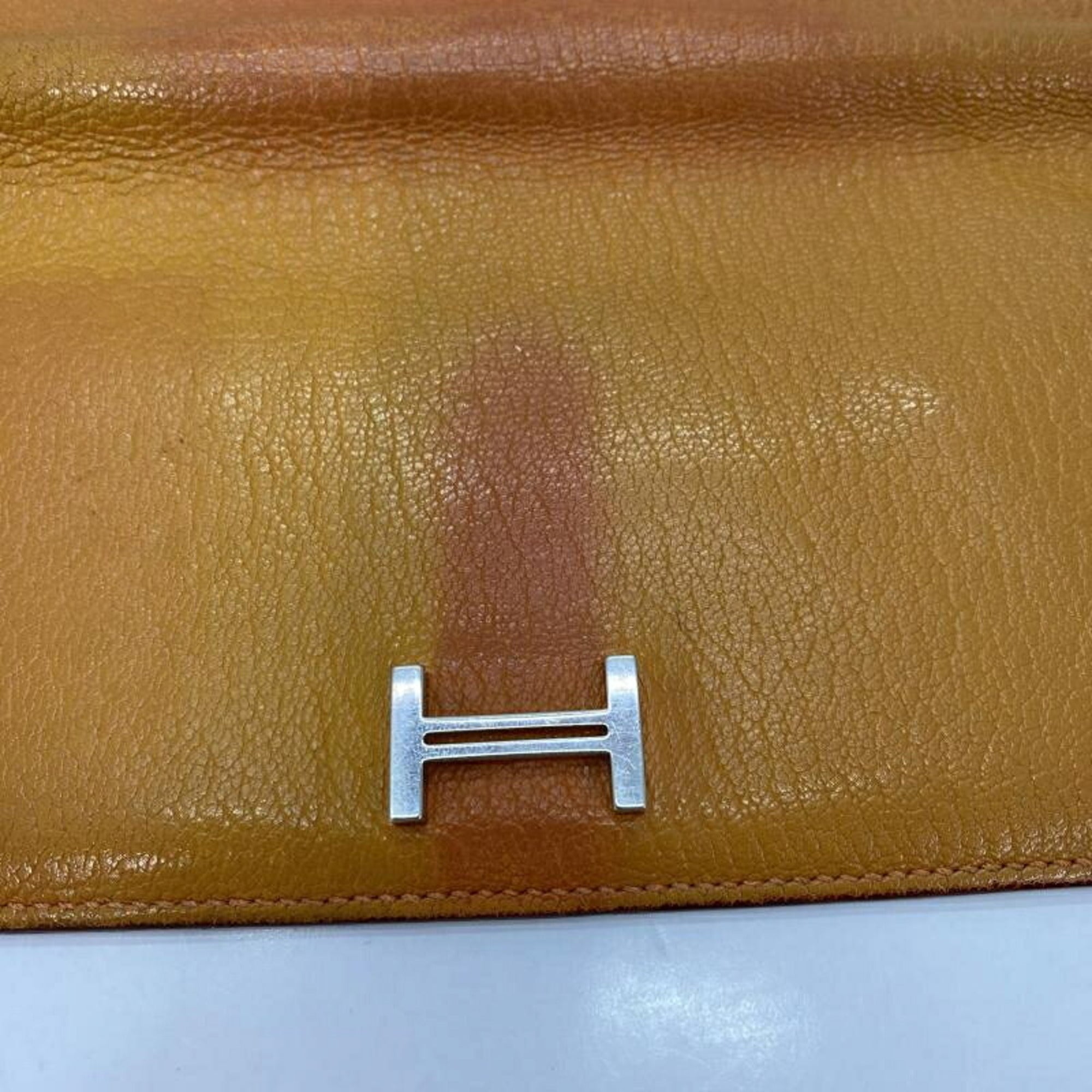 Hermes Bearn Orange Long Wallet (Bi-Fold) (Pre-Owned)