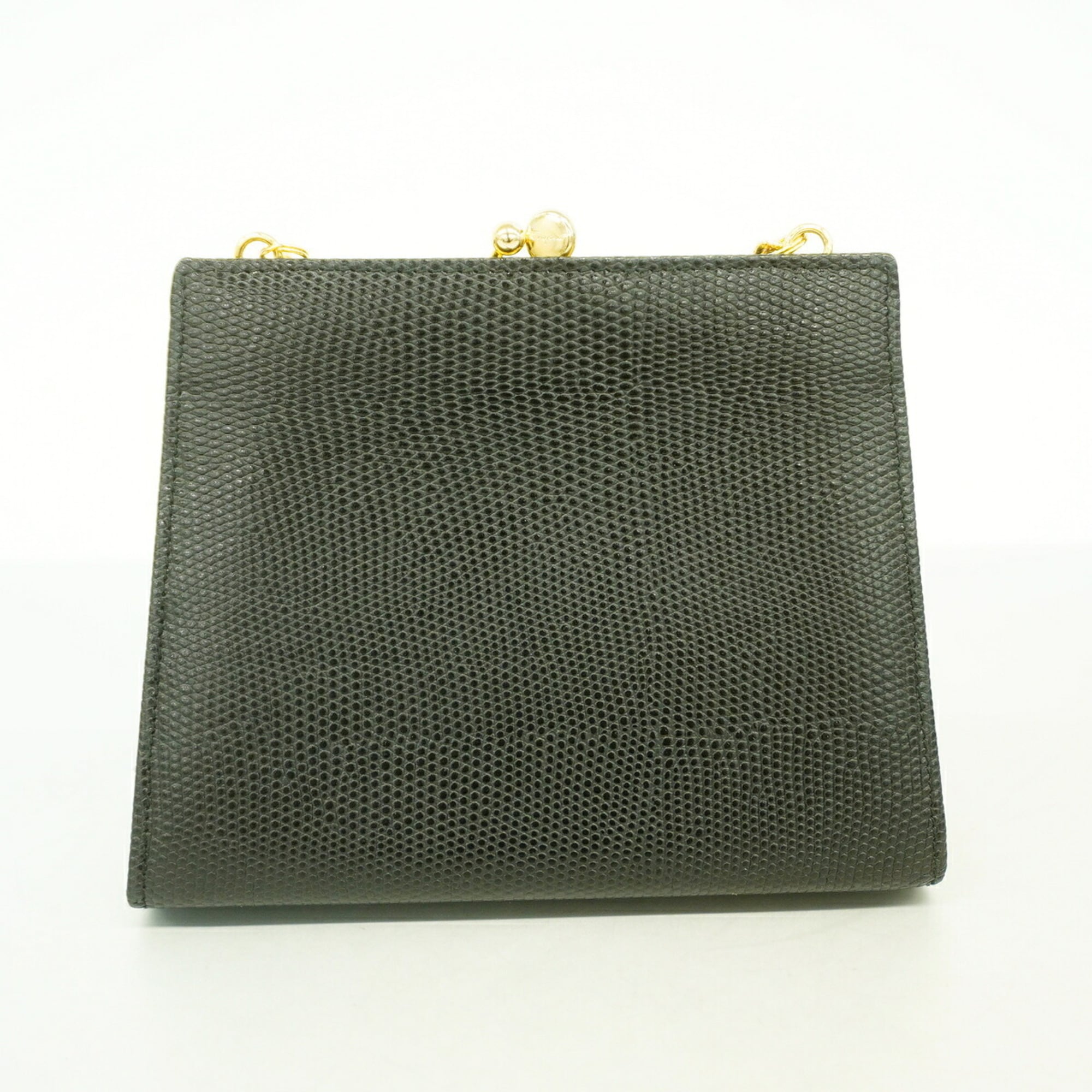 Salvatore Ferragamo Black Leather Shoulder Bag (Pre-Owned)