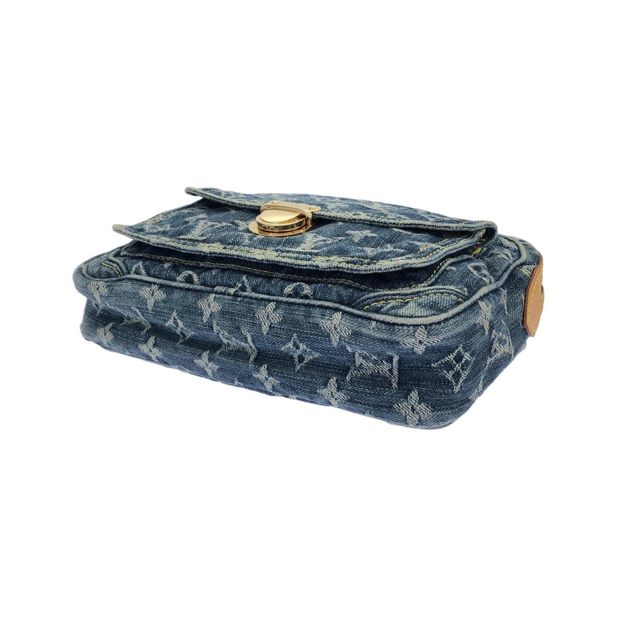 Louis Vuitton Monogram Denim Blue Monogram Denim Shoulder Bag (Pre-Owned)