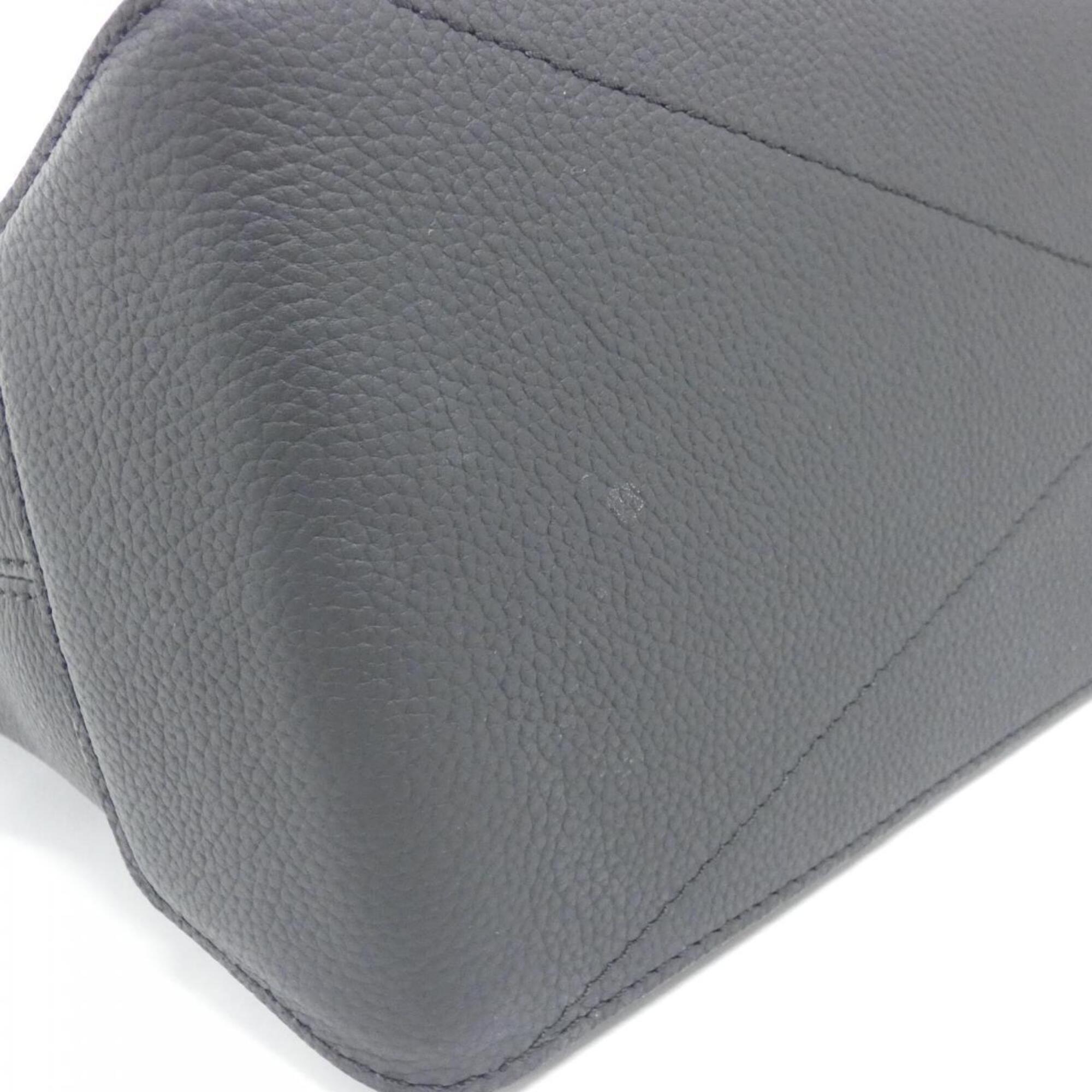 Louis Vuitton Black Leather Handbag (Pre-Owned)