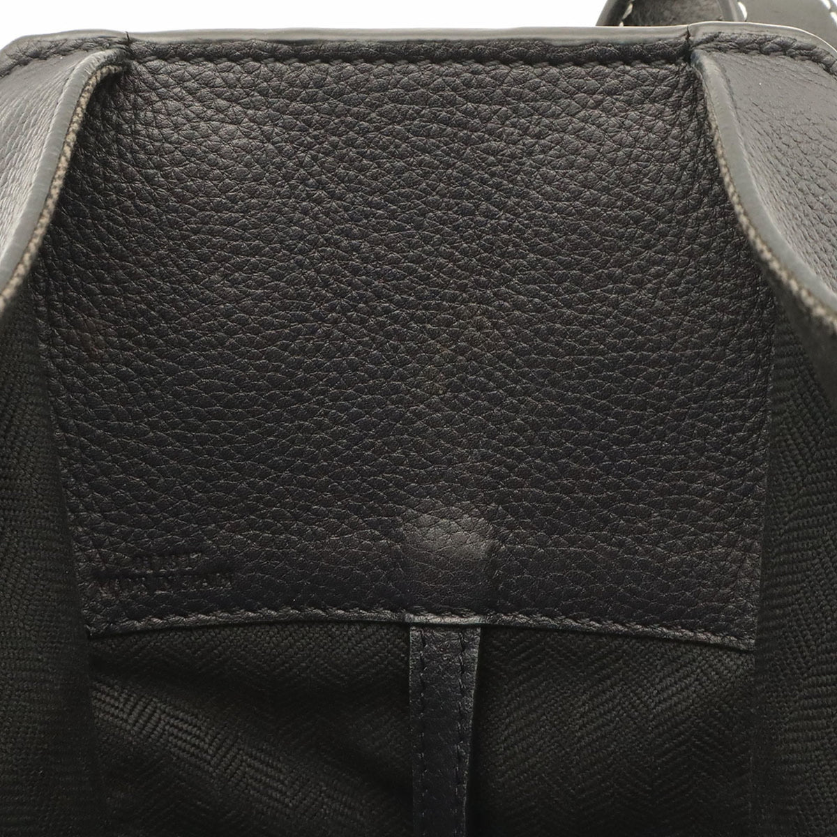 Loewe Beige Navy Sand Leather Handbag Shoulder Bag (Pre-Owned)