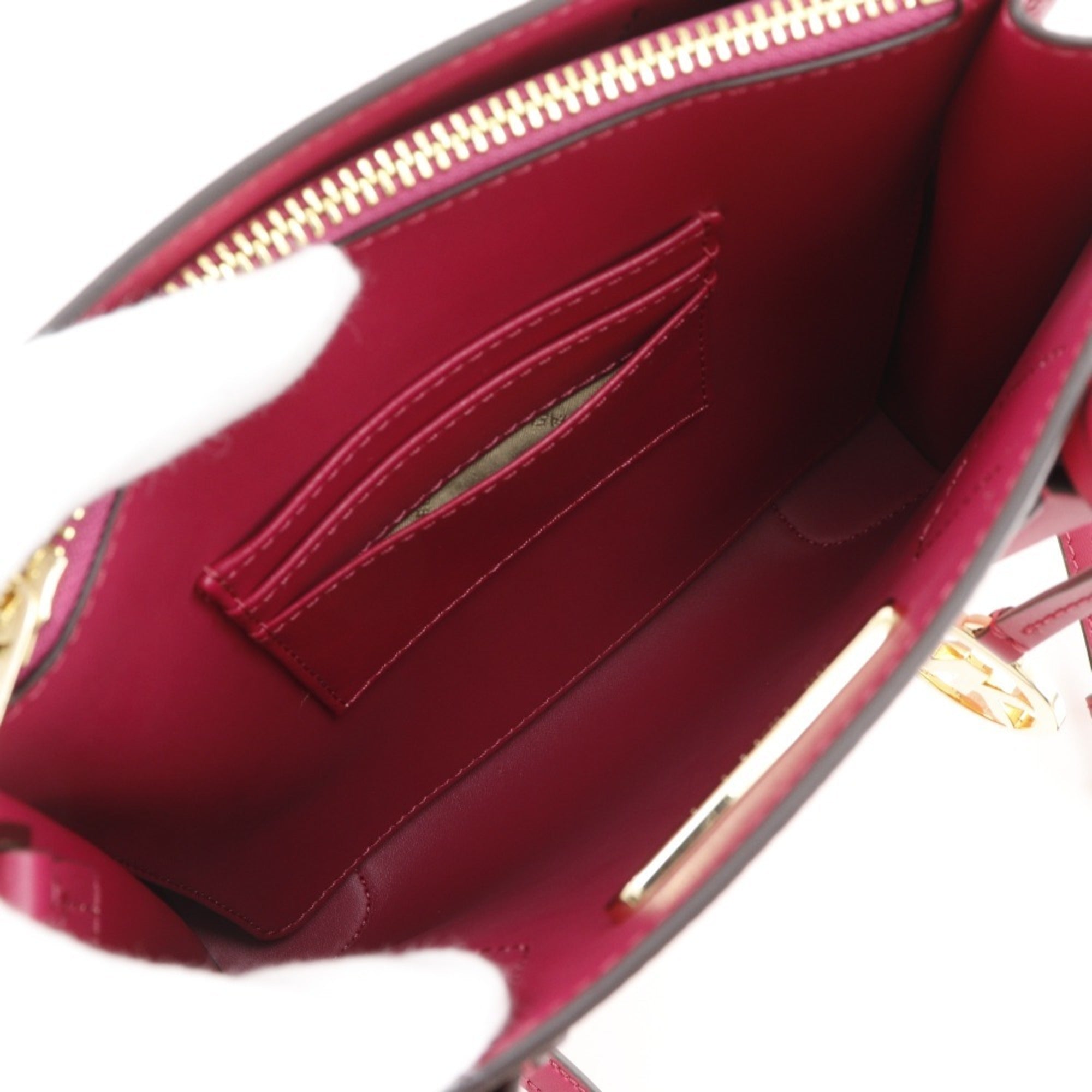 Michael Kors Pink Red Color Leather Handbag (Pre-Owned)