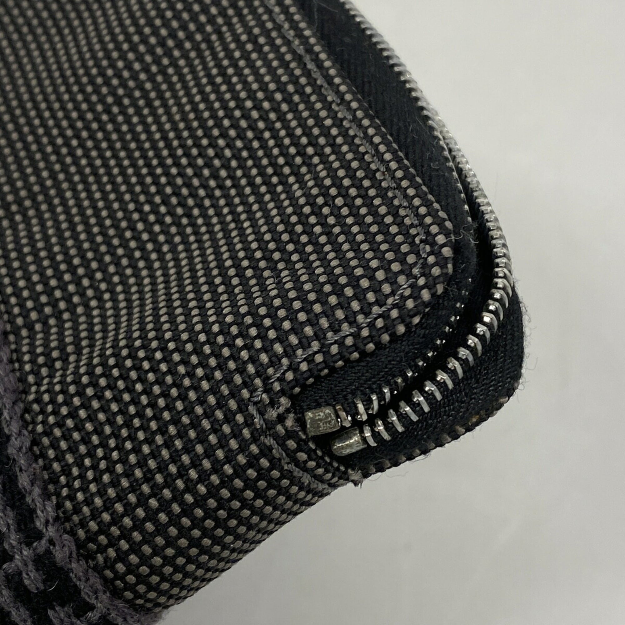 Hermes Gray Nylon Coin Purse/Coin Case (Pre-Owned)