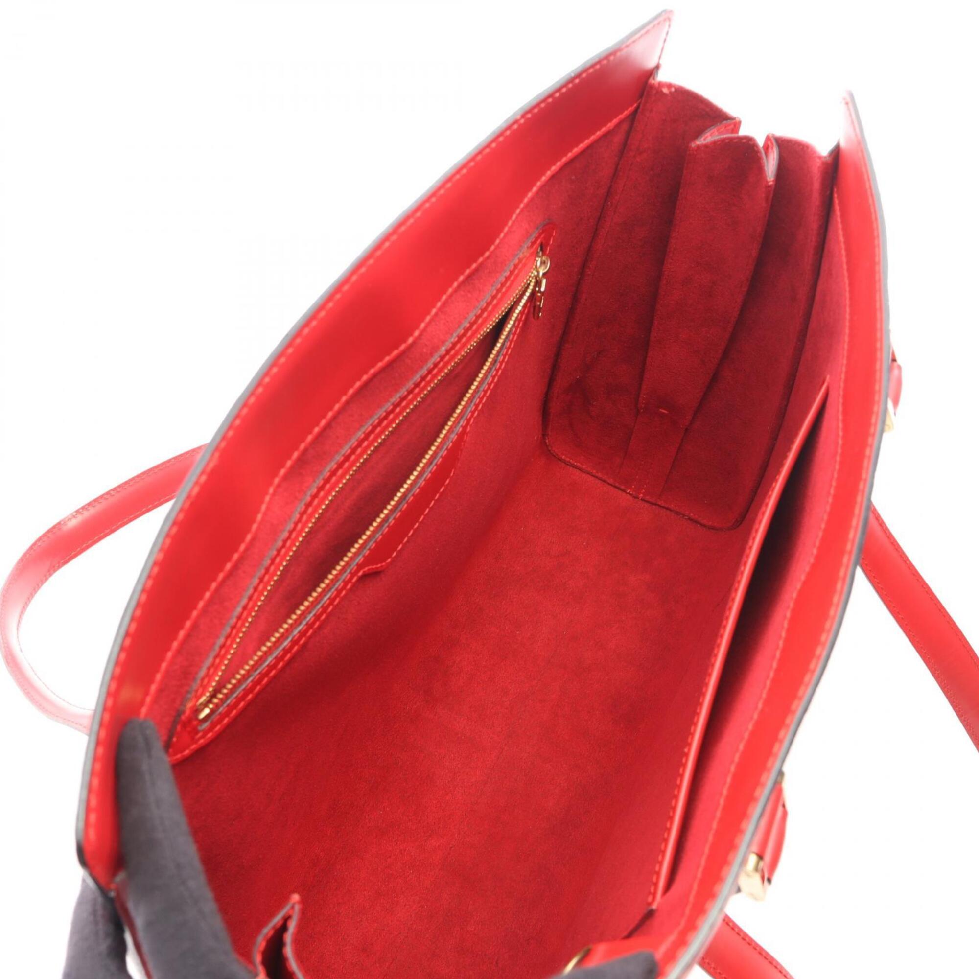 Louis Vuitton Castilian Red Red Color Epi Leather Handbag Shoulder Bag (Pre-Owned)