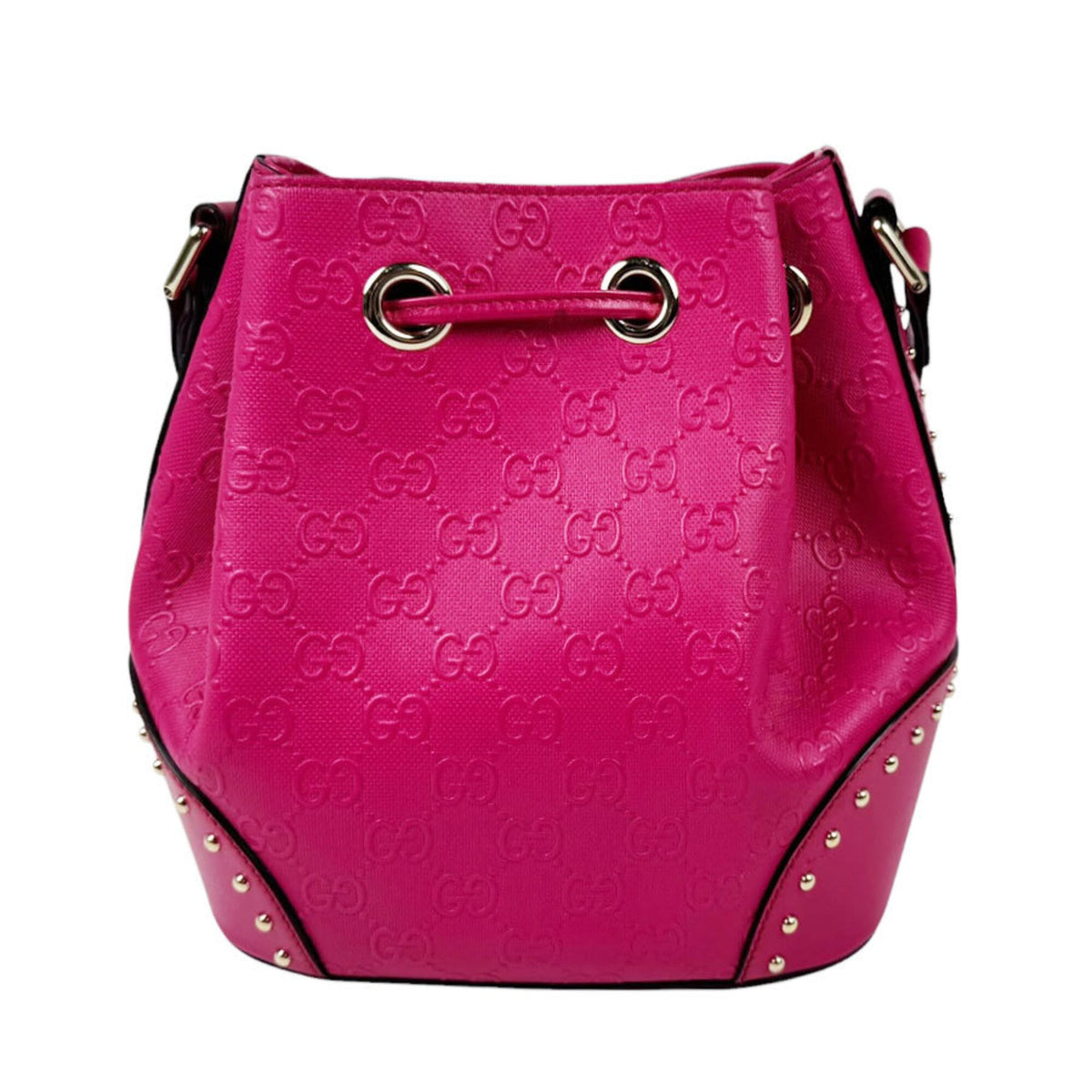 Gucci Pink Leather Shoulder Bag (Pre-Owned)
