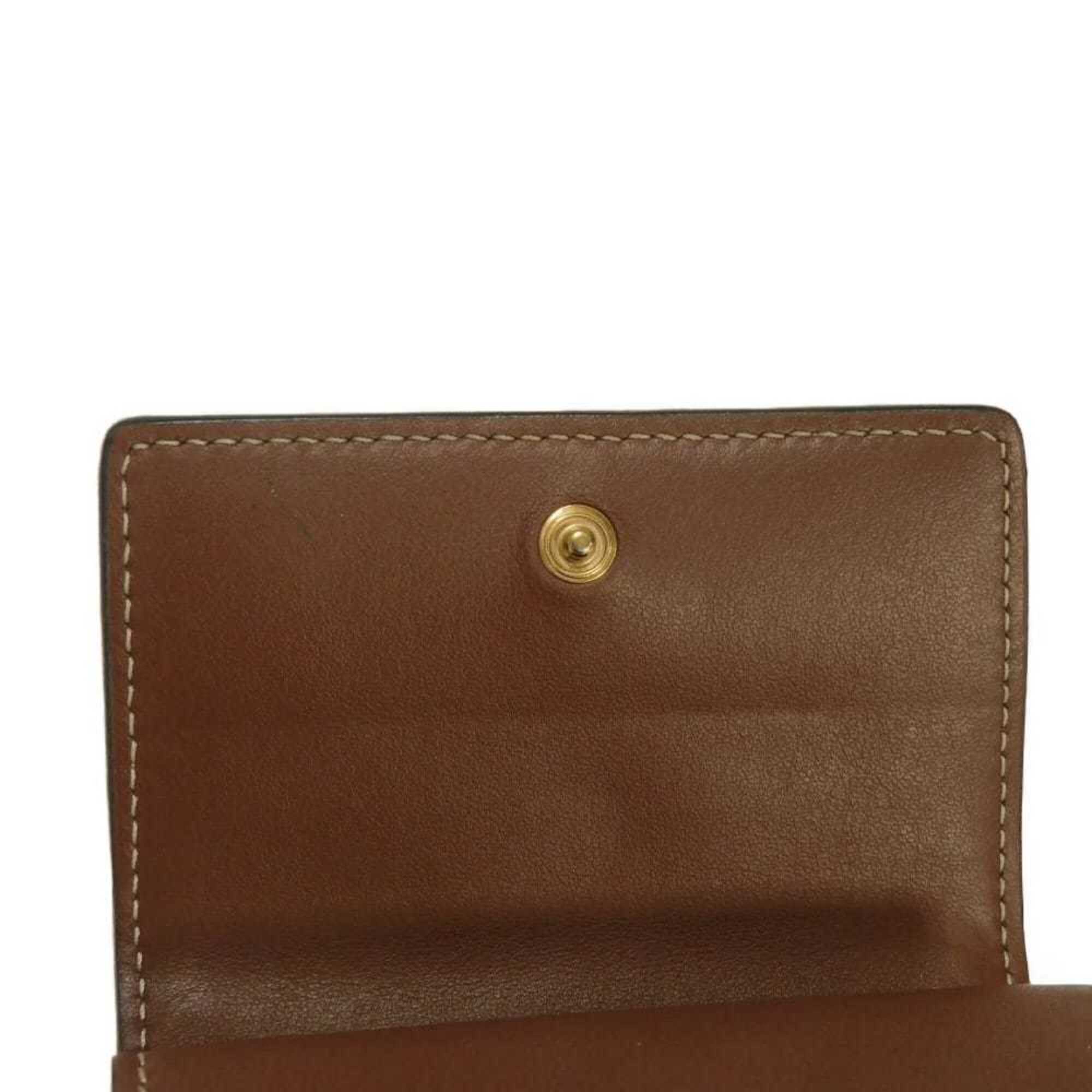 Burberry Beige Brown Canvas Wallet (Bi-Fold) (Pre-Owned)