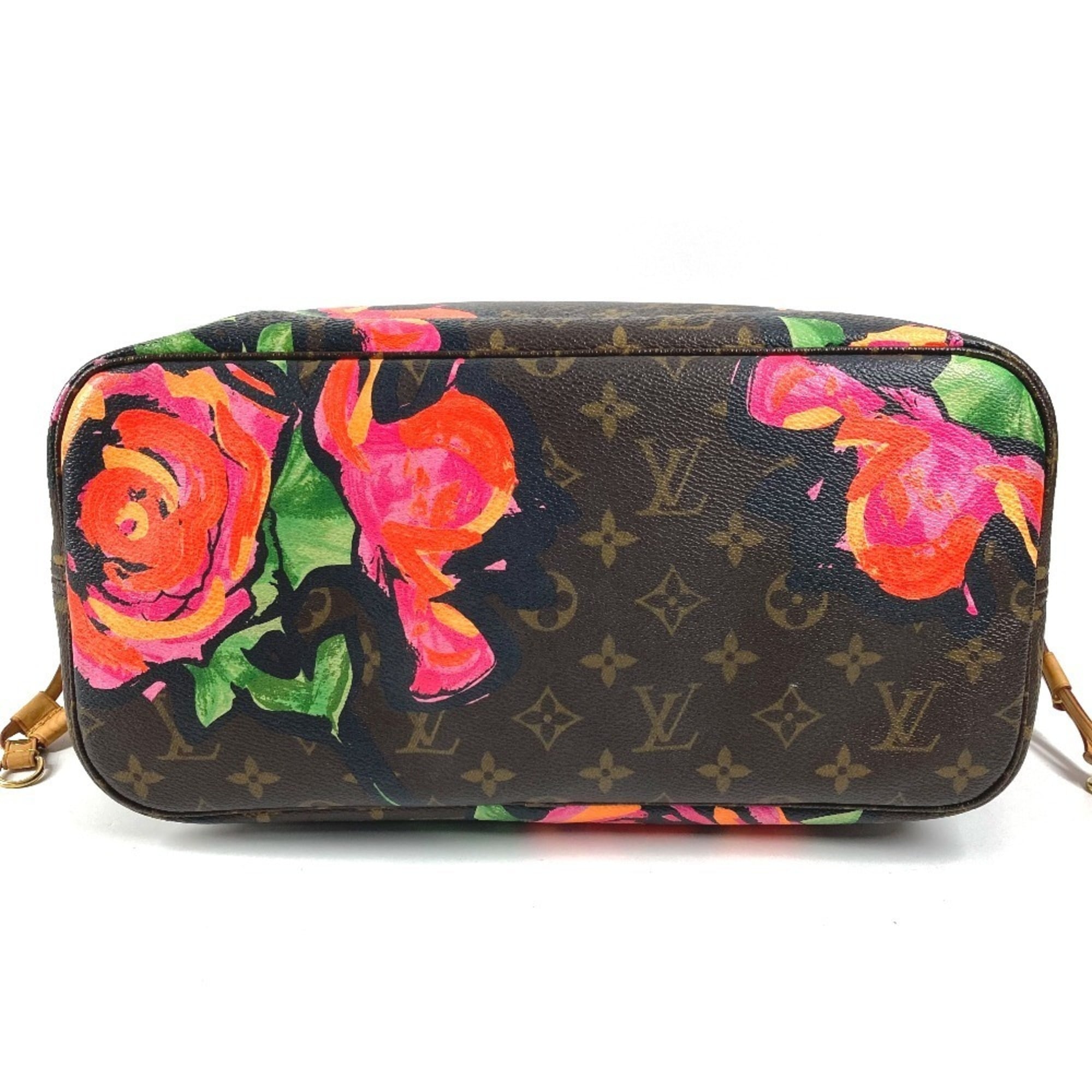 Louis Vuitton Brown Pink Canvas Shoulder Bag Tote Bag (Pre-Owned)