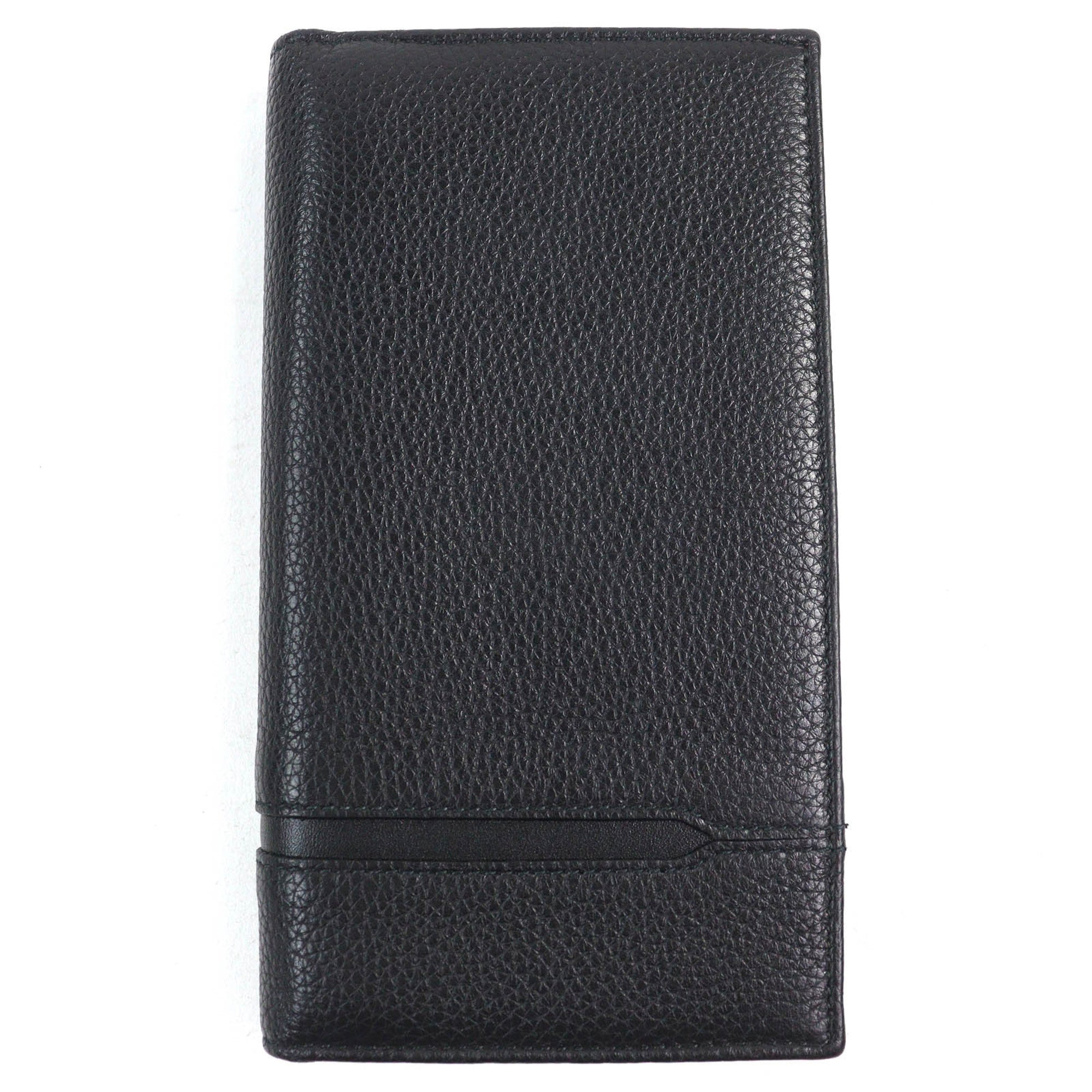Bvlgari Black Leather Long Wallet (Bi-Fold) (Pre-Owned)