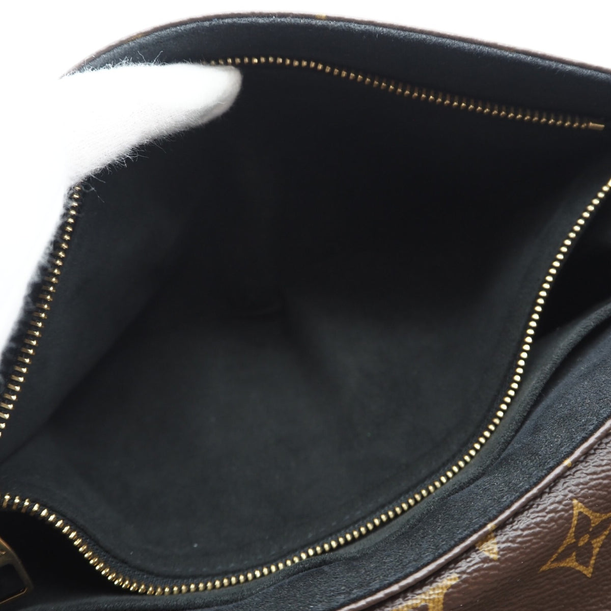 Louis Vuitton Beige Black Brown Coated Canvas Leather Shoulder Bag (Pre-Owned)