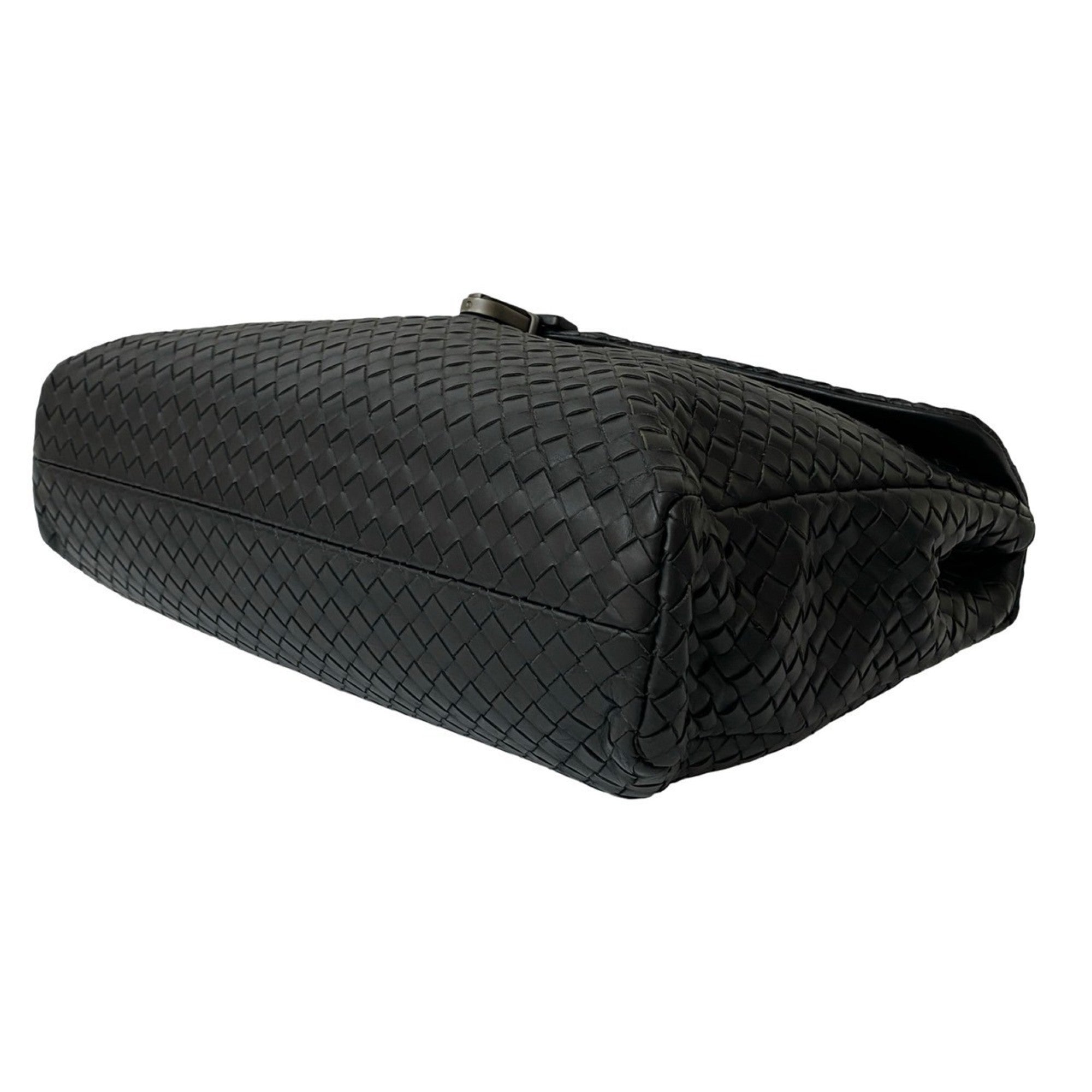 Bottega Veneta Black Leather Briefcase (Pre-Owned)