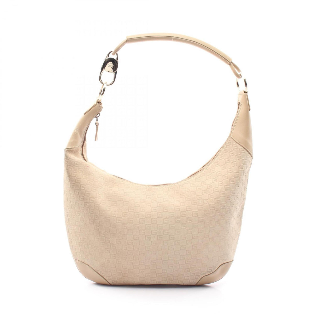 Gucci Beige Suede Leather Handbag Shoulder Bag (Pre-Owned)