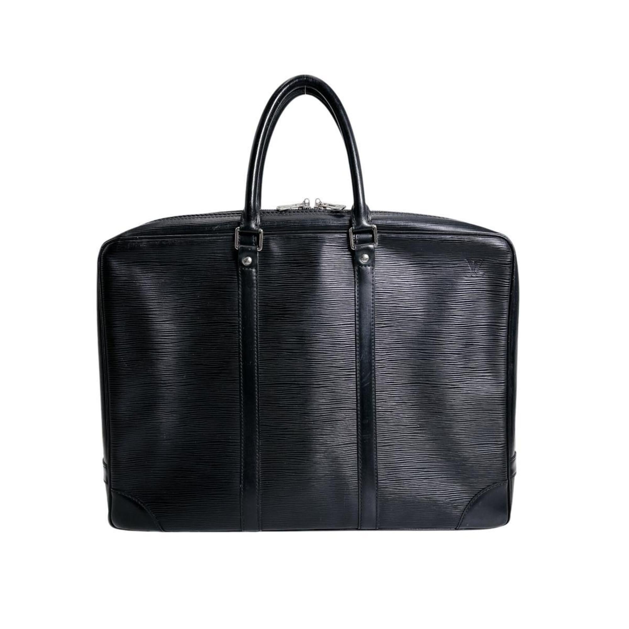 Louis Vuitton Black Epi Leather Document Case Handbag (Pre-Owned)