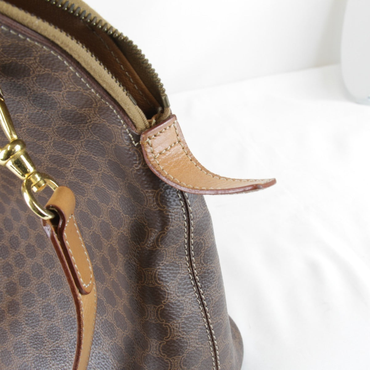 Celine Macadam Brown Pvc Leather Shoulder Bag (Pre-Owned)