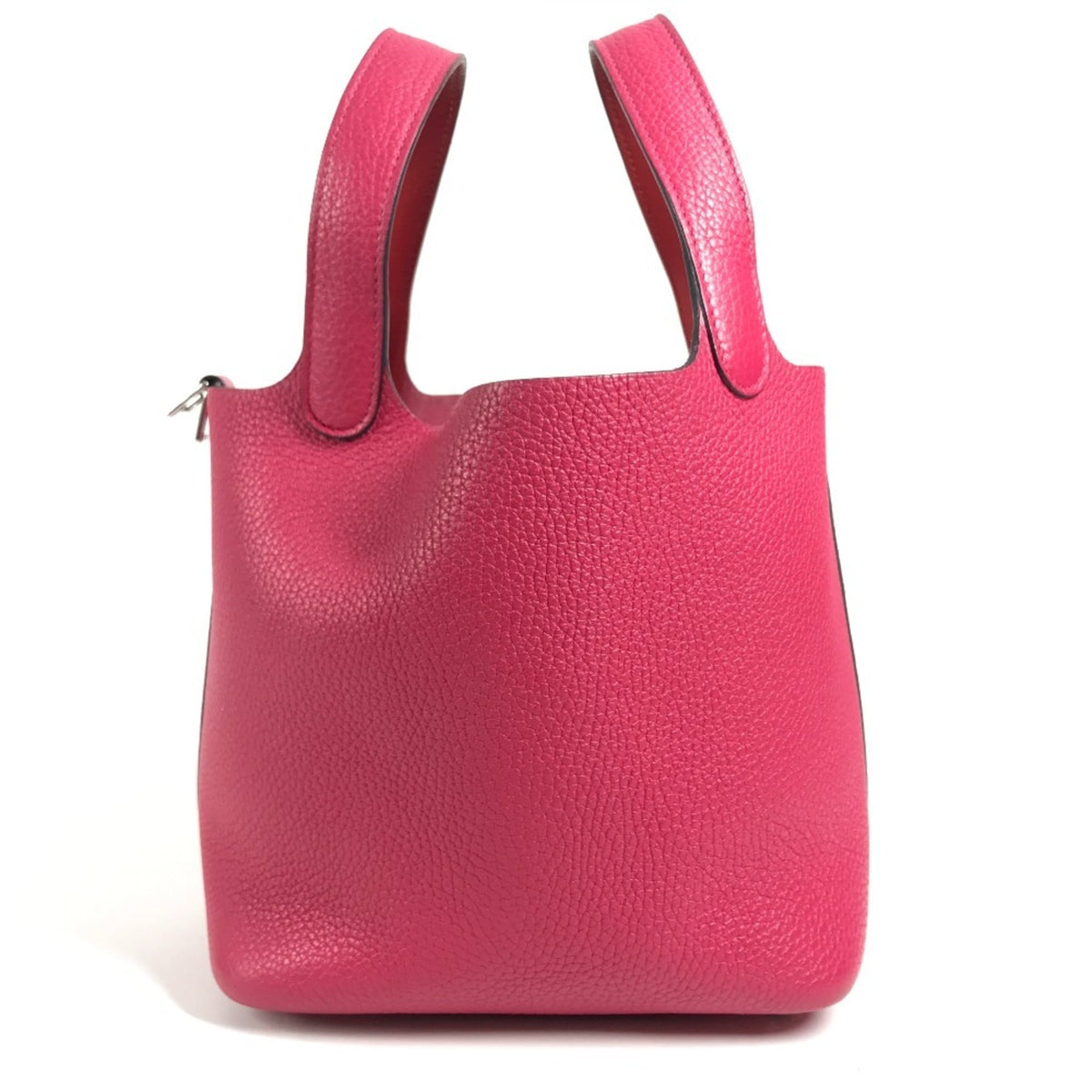 Hermes Pink Red Color Taurillon Clemence Leather Handbag (Pre-Owned)