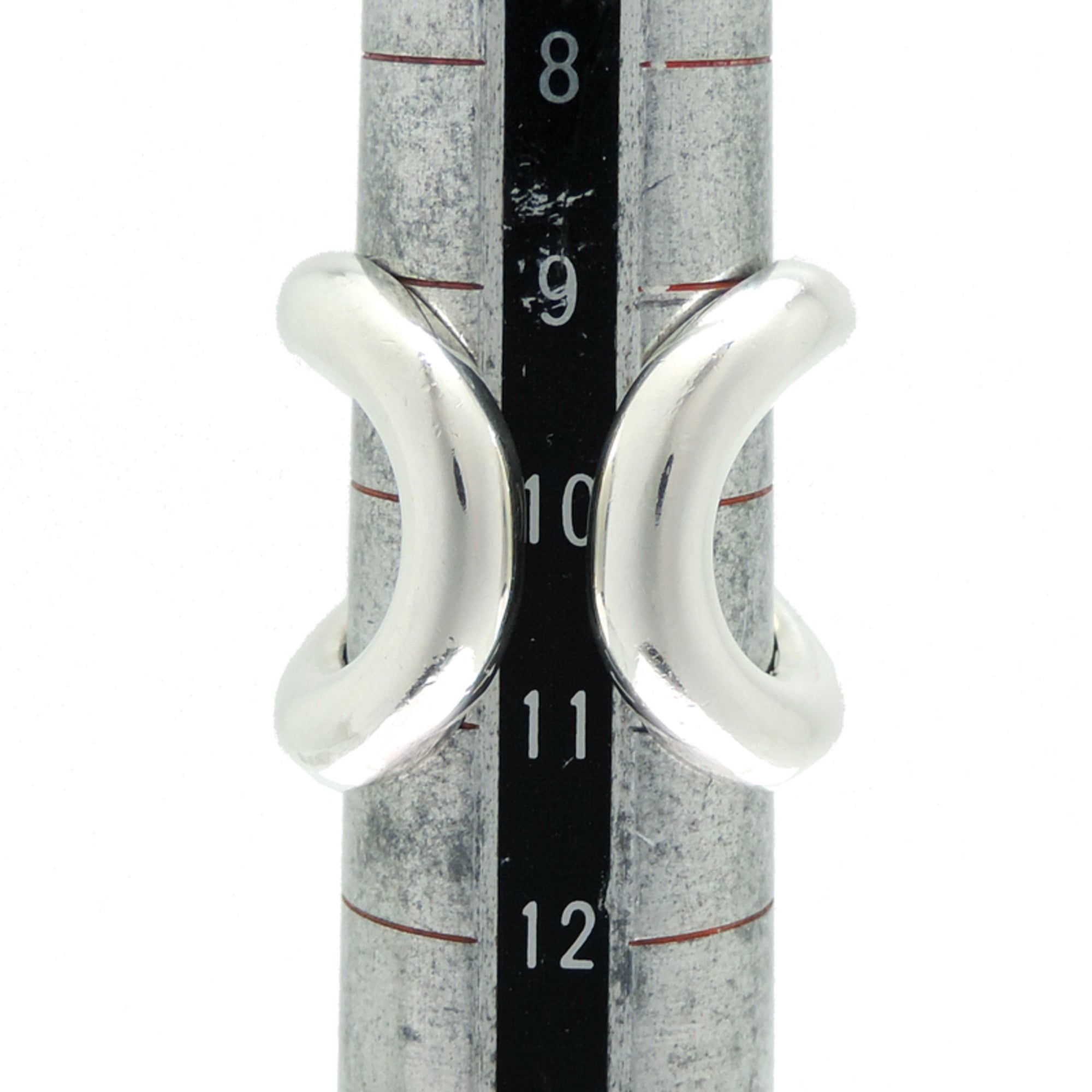 Hermes Silver 925 Band Ring (Pre-Owned)