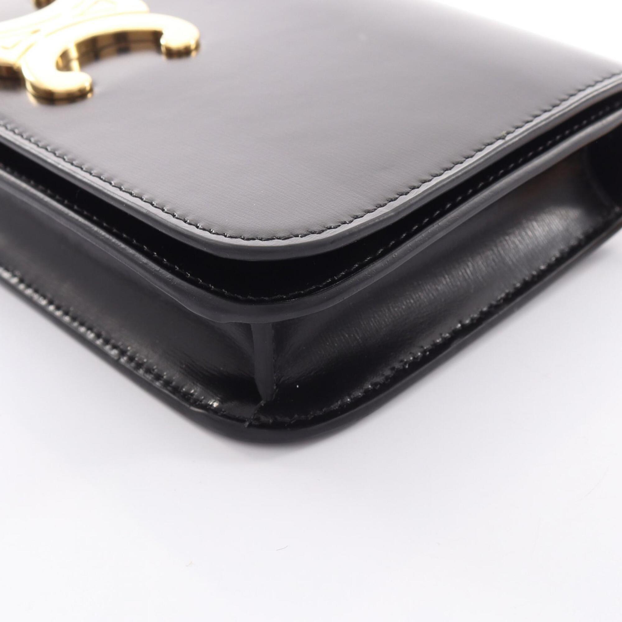 Celine Black Leather Handbag Pochette (Pre-Owned)