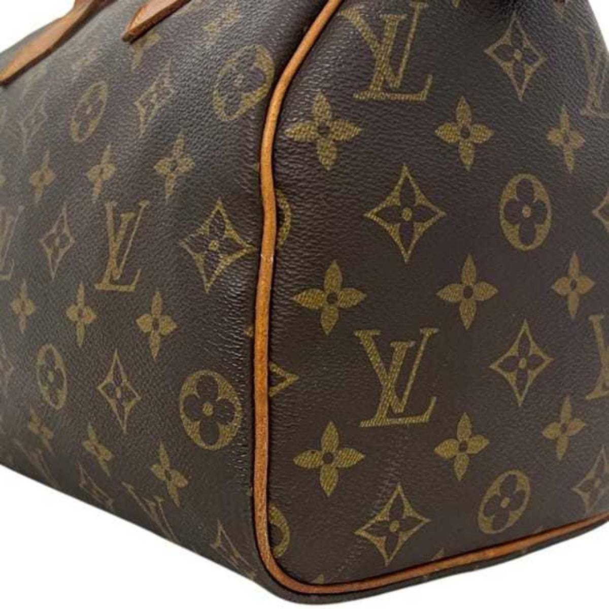 Louis Vuitton Black Brown Monogram Canvas Leather Handbag (Pre-Owned)