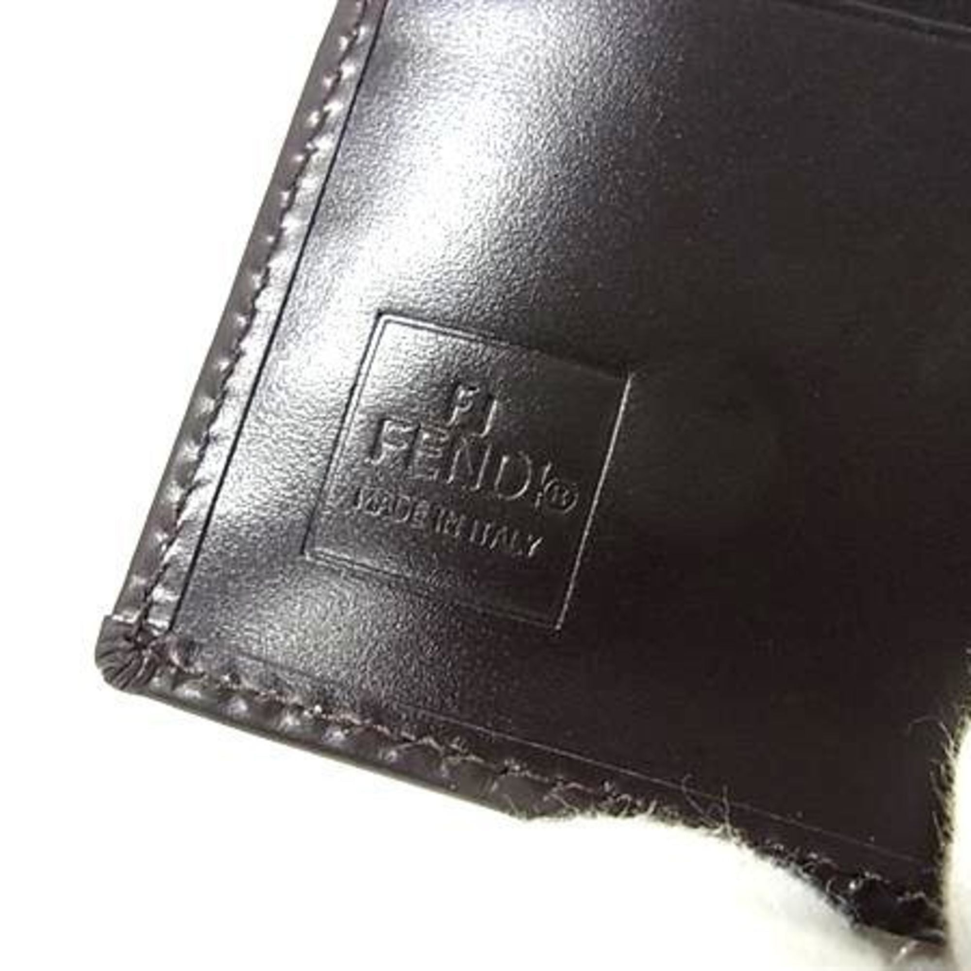 Fendi Zucca Black Brown Canvas Leather Wallet (Bi-Fold) (Pre-Owned)