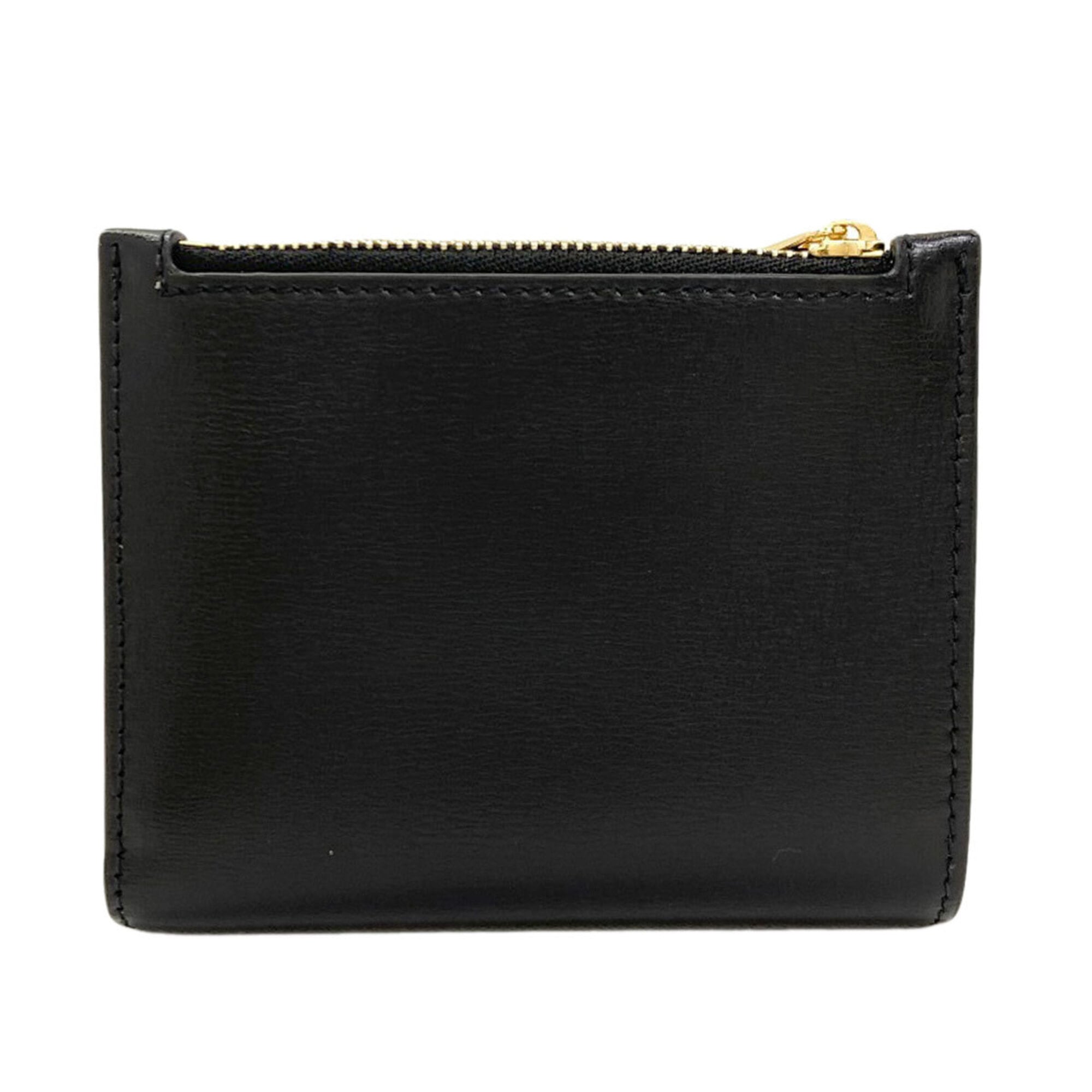 Salvatore Ferragamo Black Leather Wallet (Bi-Fold) (Pre-Owned)