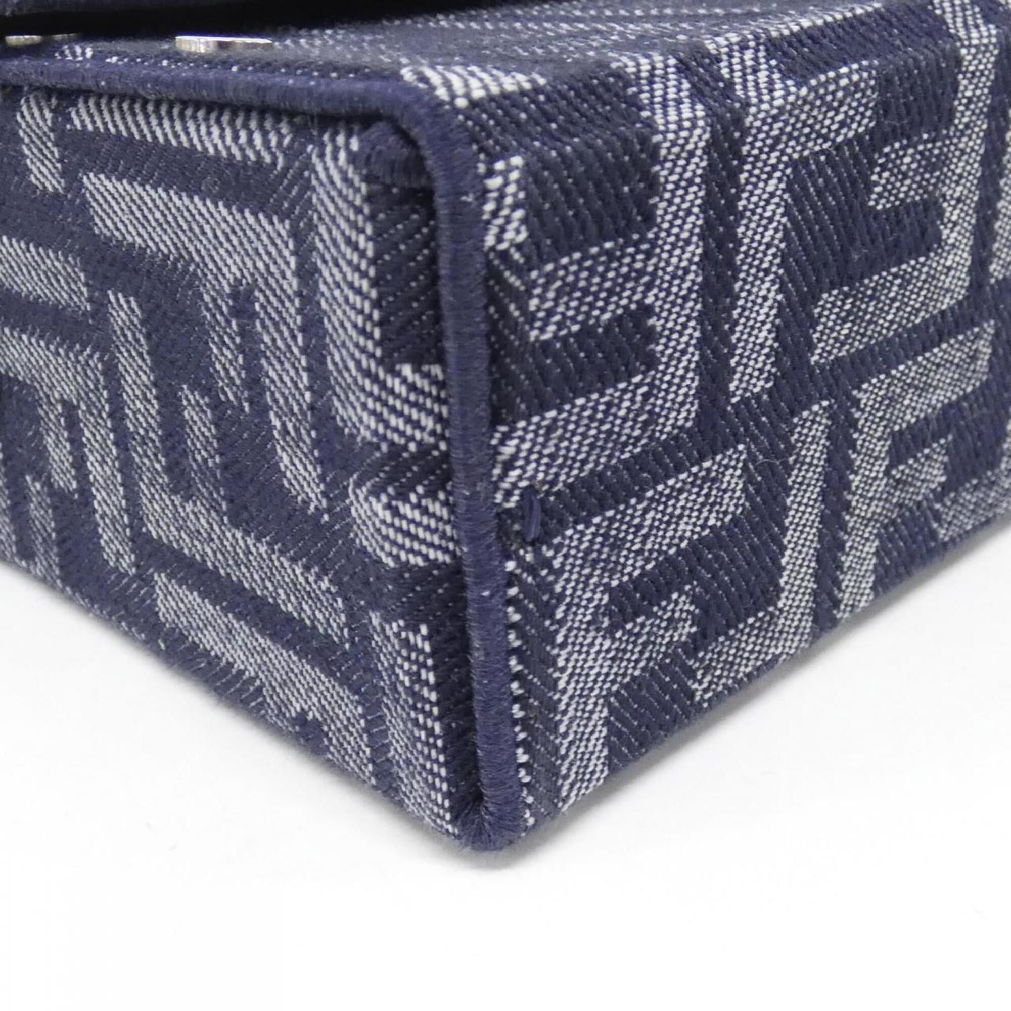Fendi Blue Canvas Handbag (Pre-Owned)