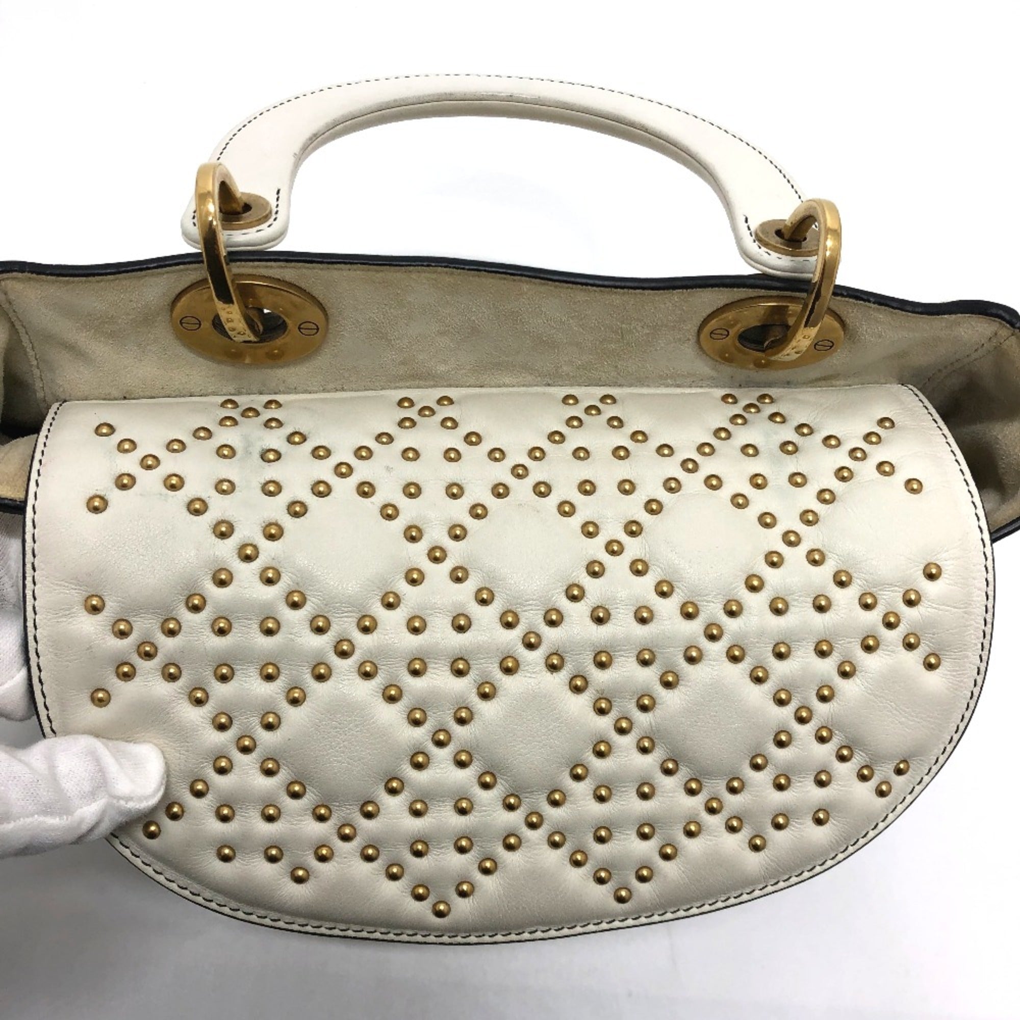 Christian Dior White Leather Handbag (Pre-Owned)
