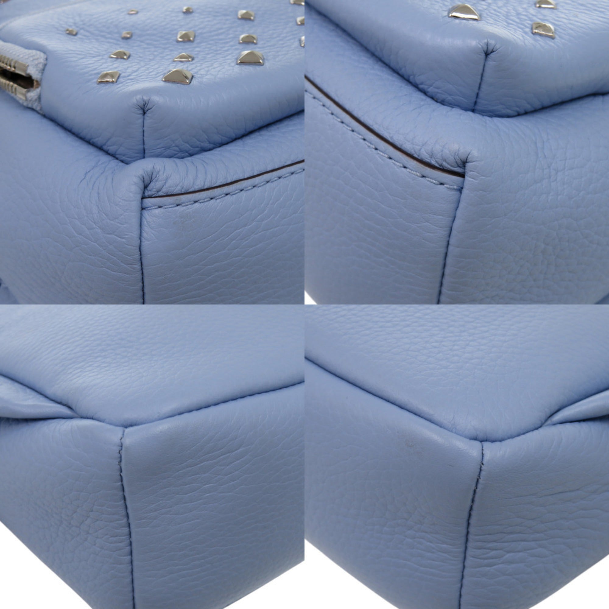 Michael Kors Beige Light Blue Coated Canvas Backpack (Pre-Owned)