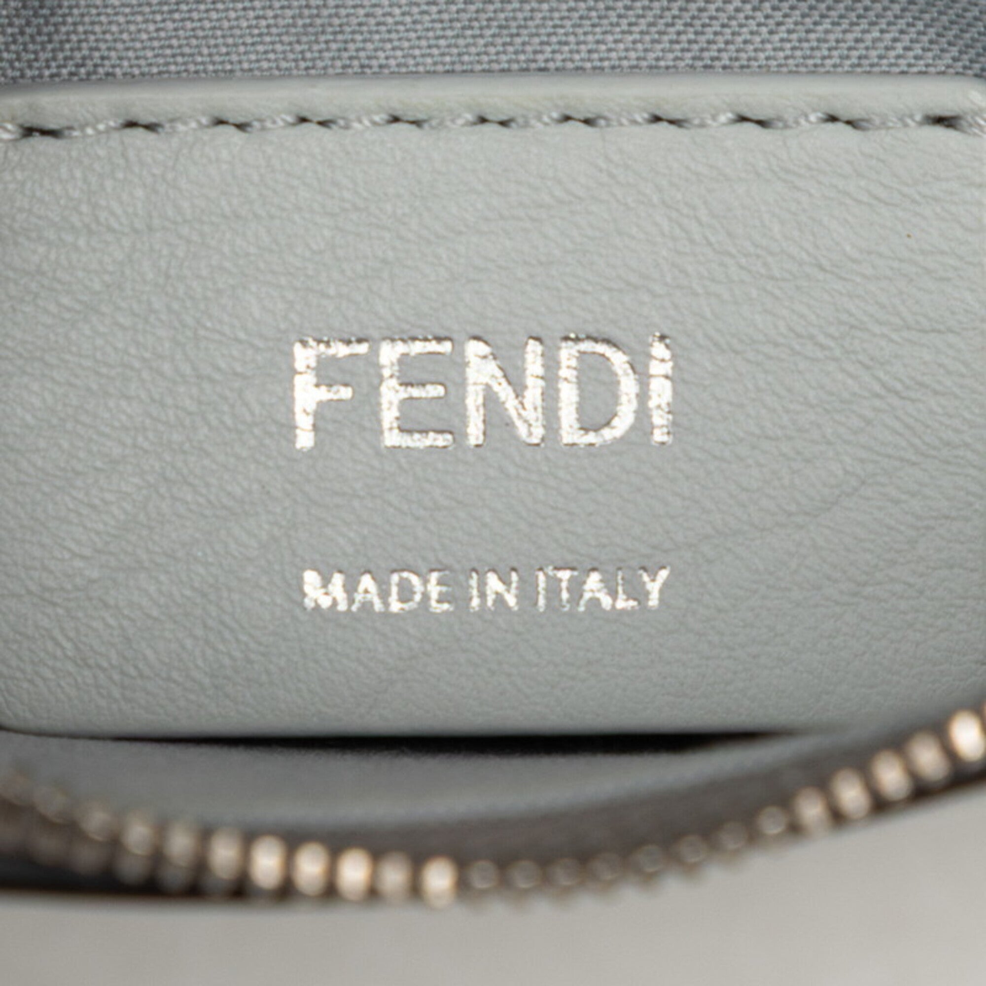 Fendi Gray Leather Pvc Shoulder Bag (Pre-Owned)