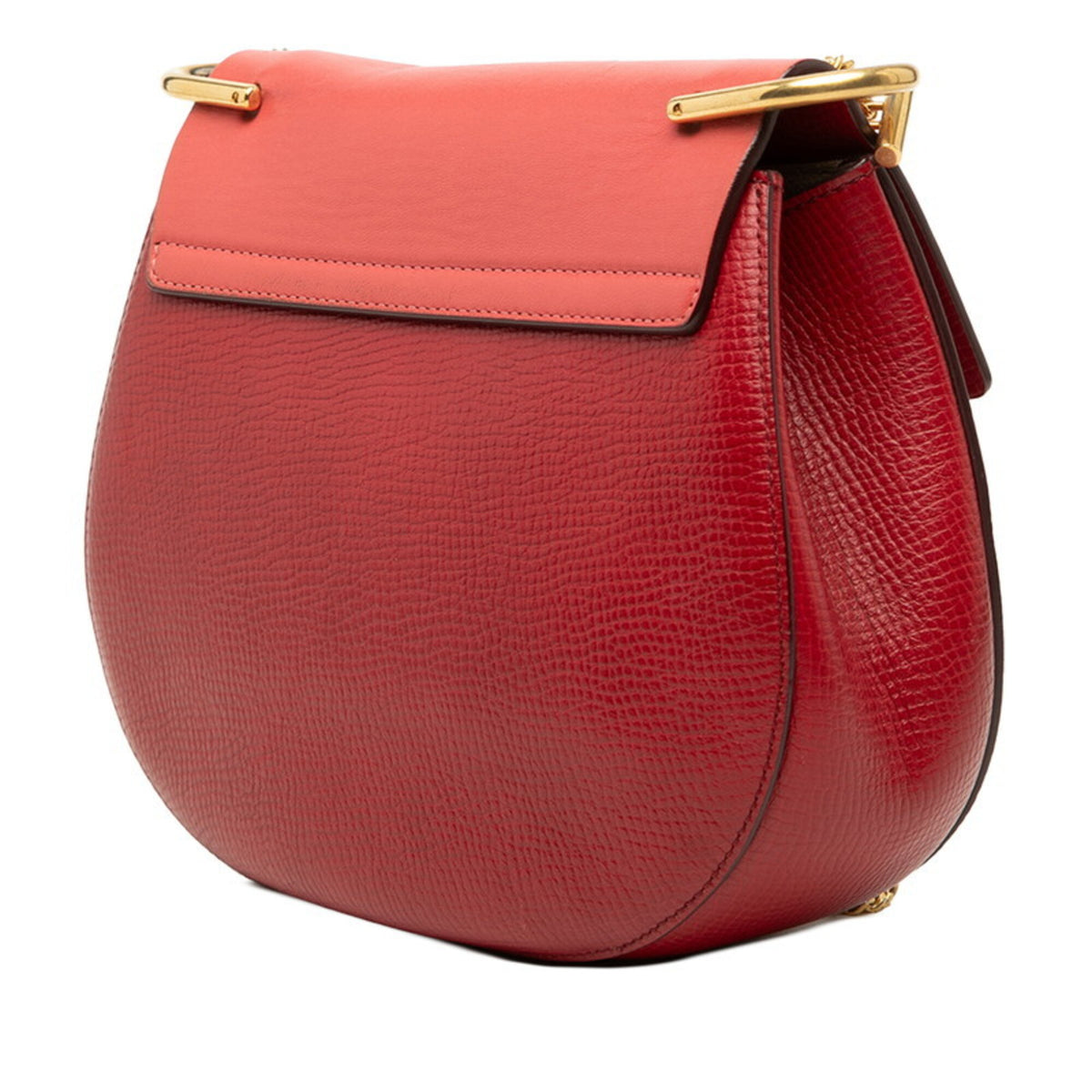 Chloé Drew Red Color Leather Shoulder Bag (Pre-Owned)