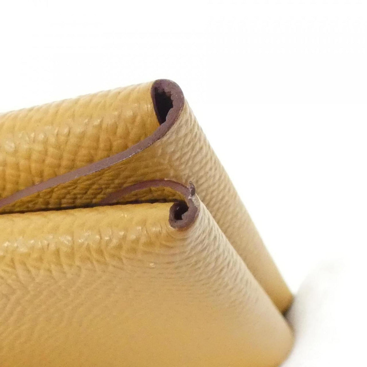 Hermes Beige Brown Brown Epsom Leather Coin Purse/Coin Case (Pre-Owned)