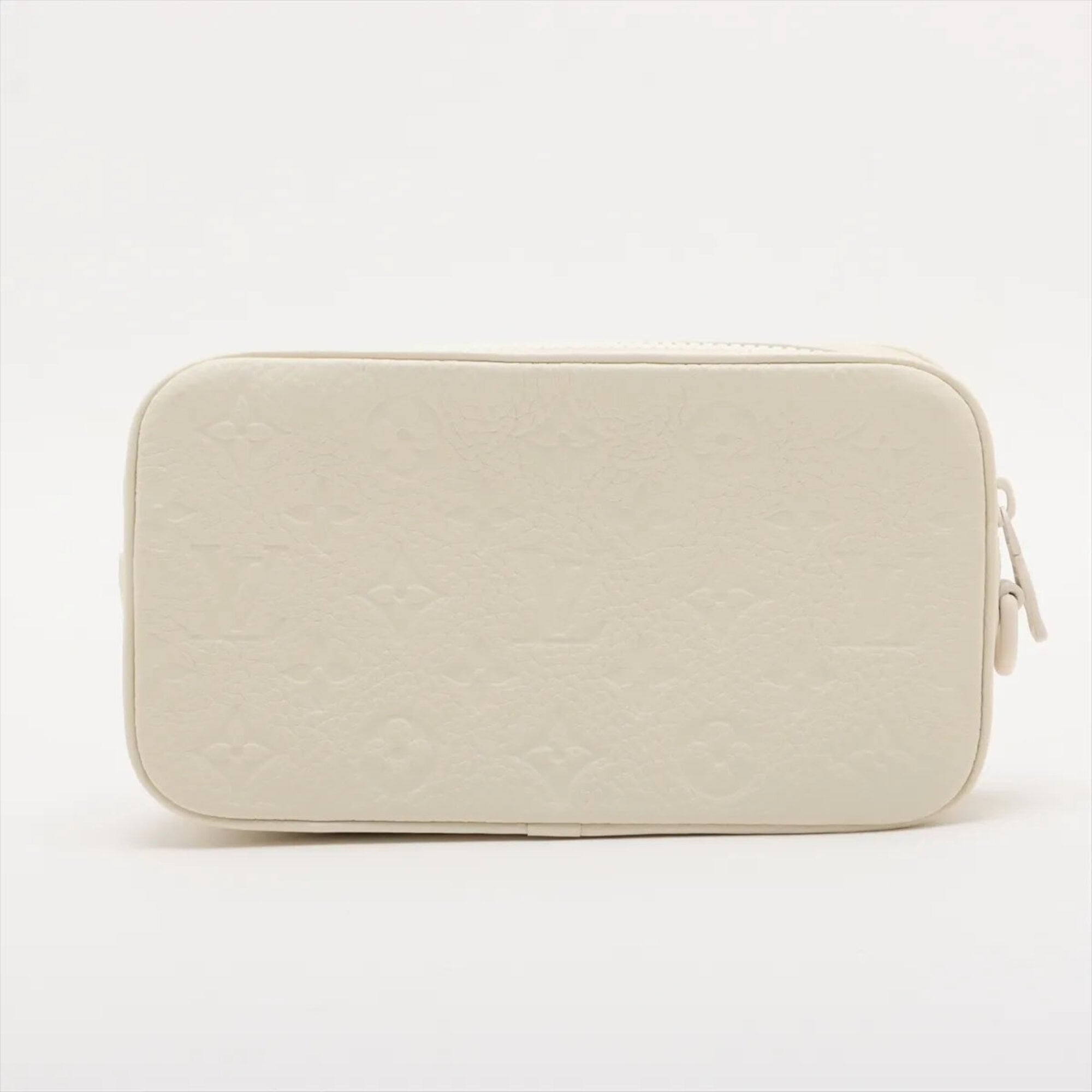 Louis Vuitton White Leather Clutch Bag Pochette (Pre-Owned)