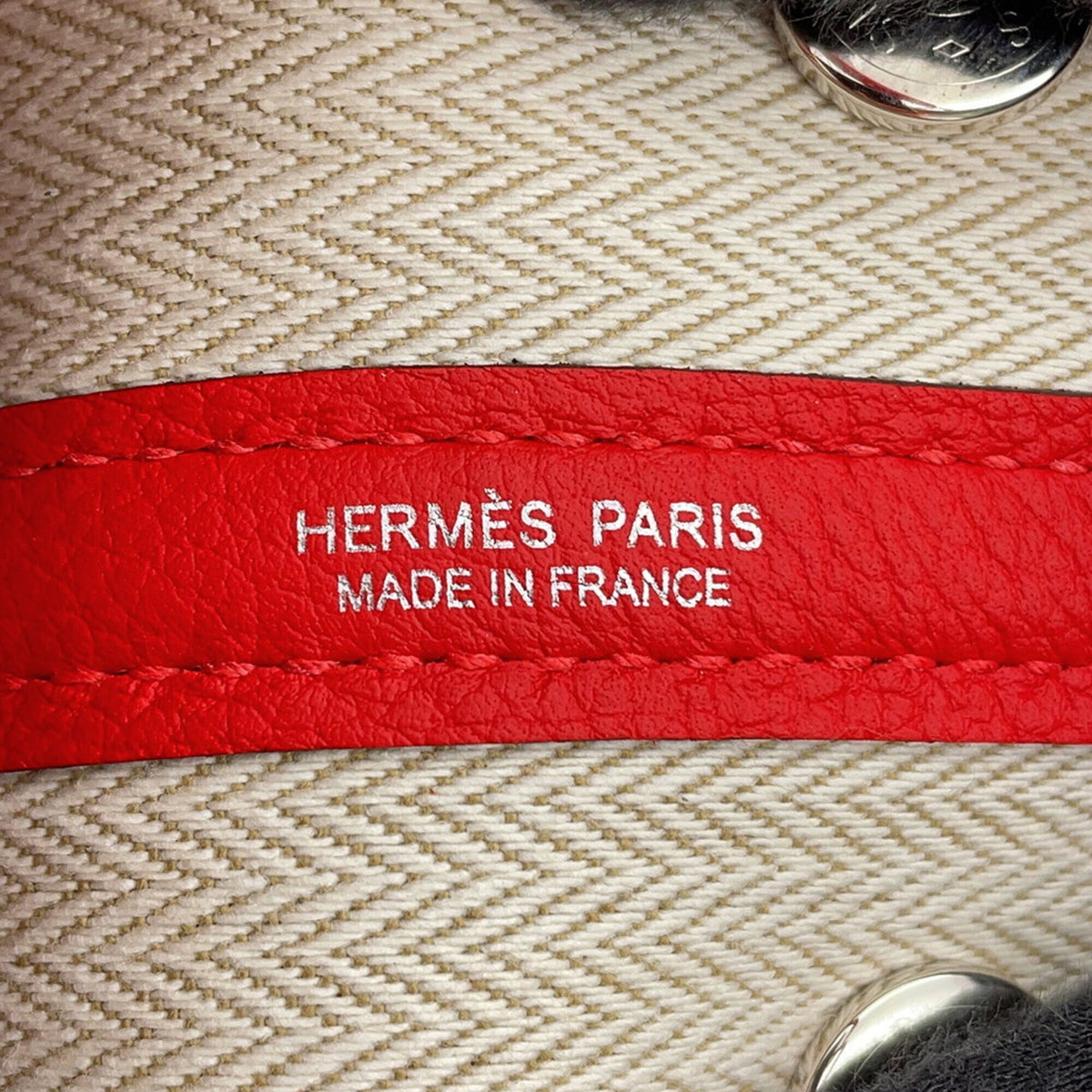 Hermes Garden Silver Negonda Leather Handbag Tote Bag