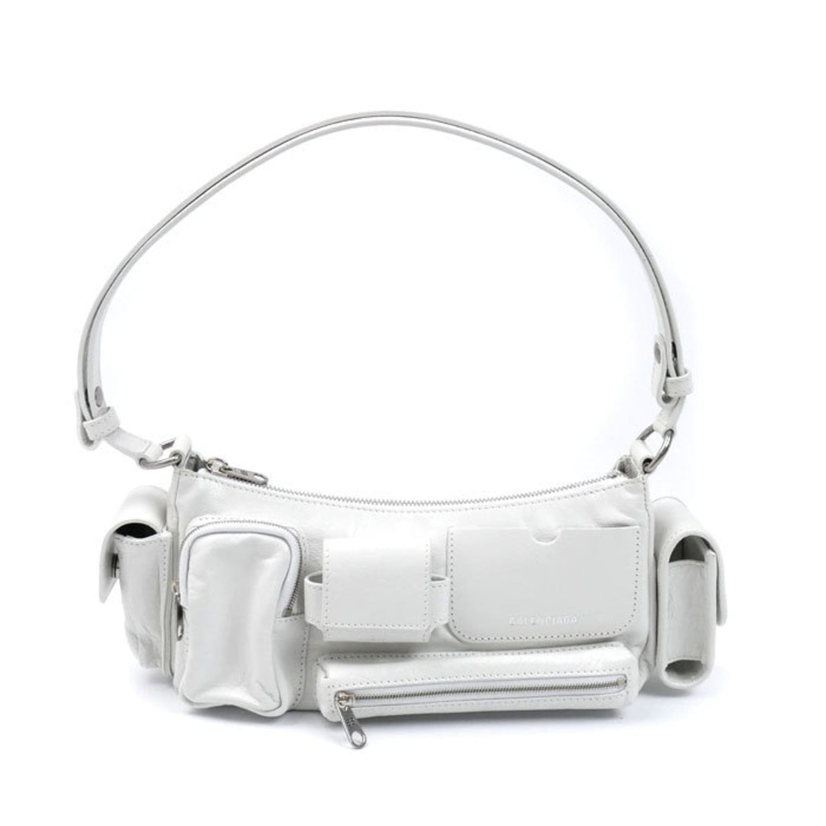 Balenciaga White Leather Shoulder Bag (Pre-Owned)