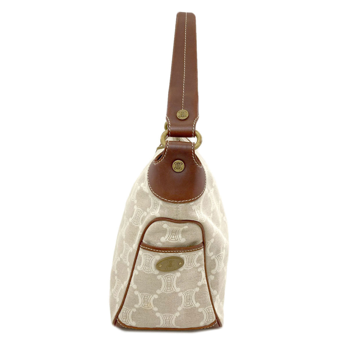 Celine Beige Brown Canvas Tote Bag (Pre-Owned)