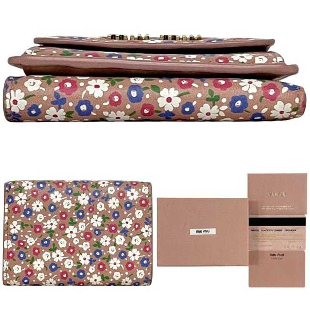 Miu Miu Pink Leather Wallet (Tri-Fold) (Pre-Owned)