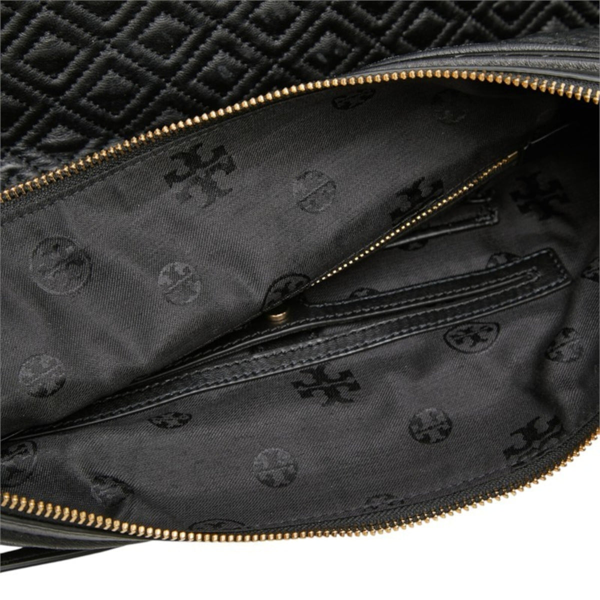 Tory Burch Black Leather Handbag Shoulder Bag (Pre-Owned)