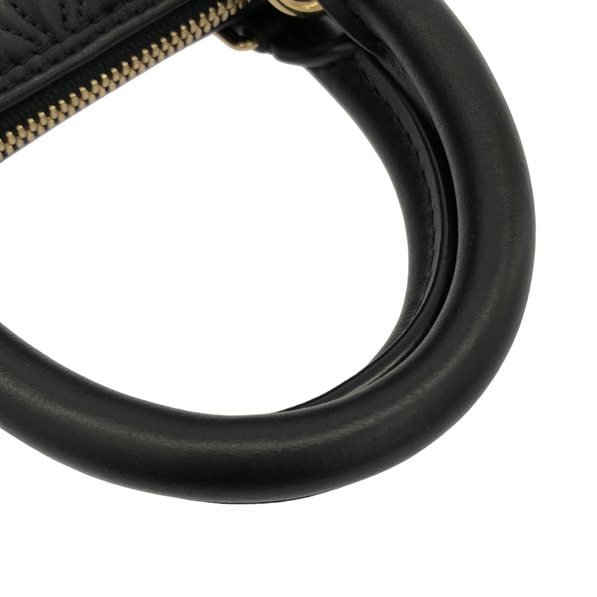 Louis Vuitton Black Leather Handbag (Pre-Owned)