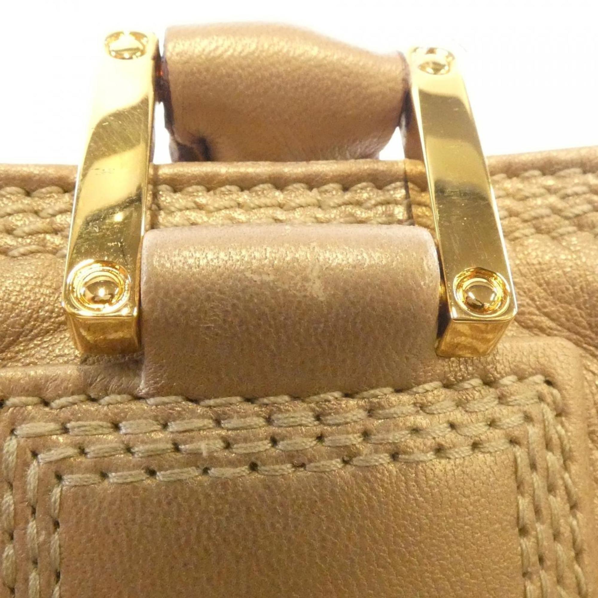 Loewe Gold Leather Handbag (Pre-Owned)