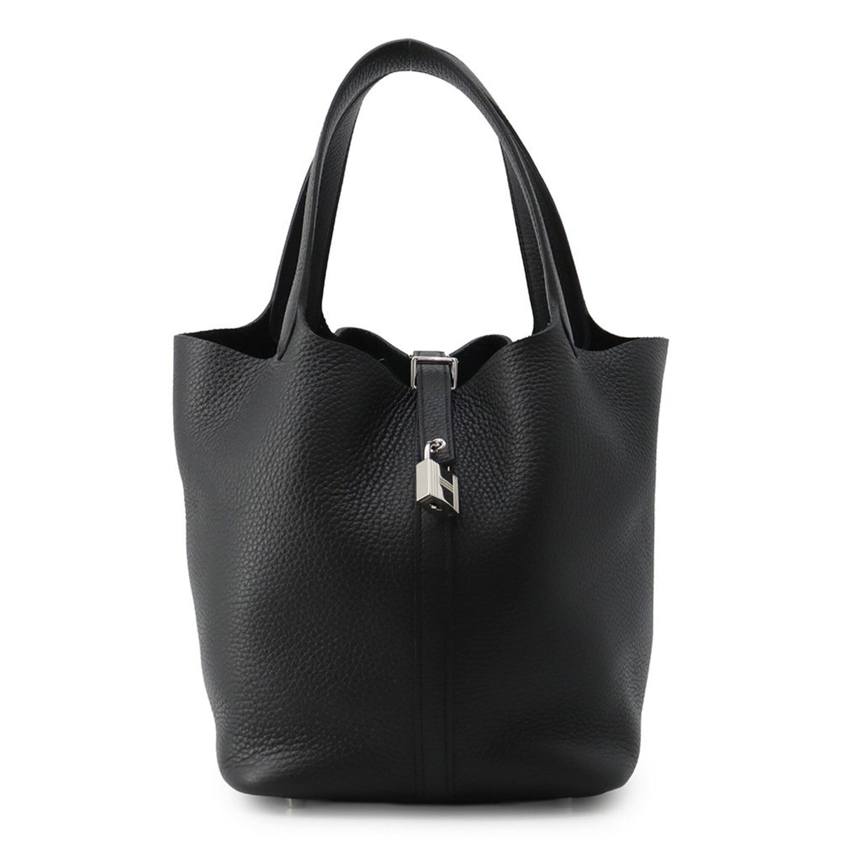 Hermes Black Taurillon Clemence Leather Handbag (Pre-Owned)