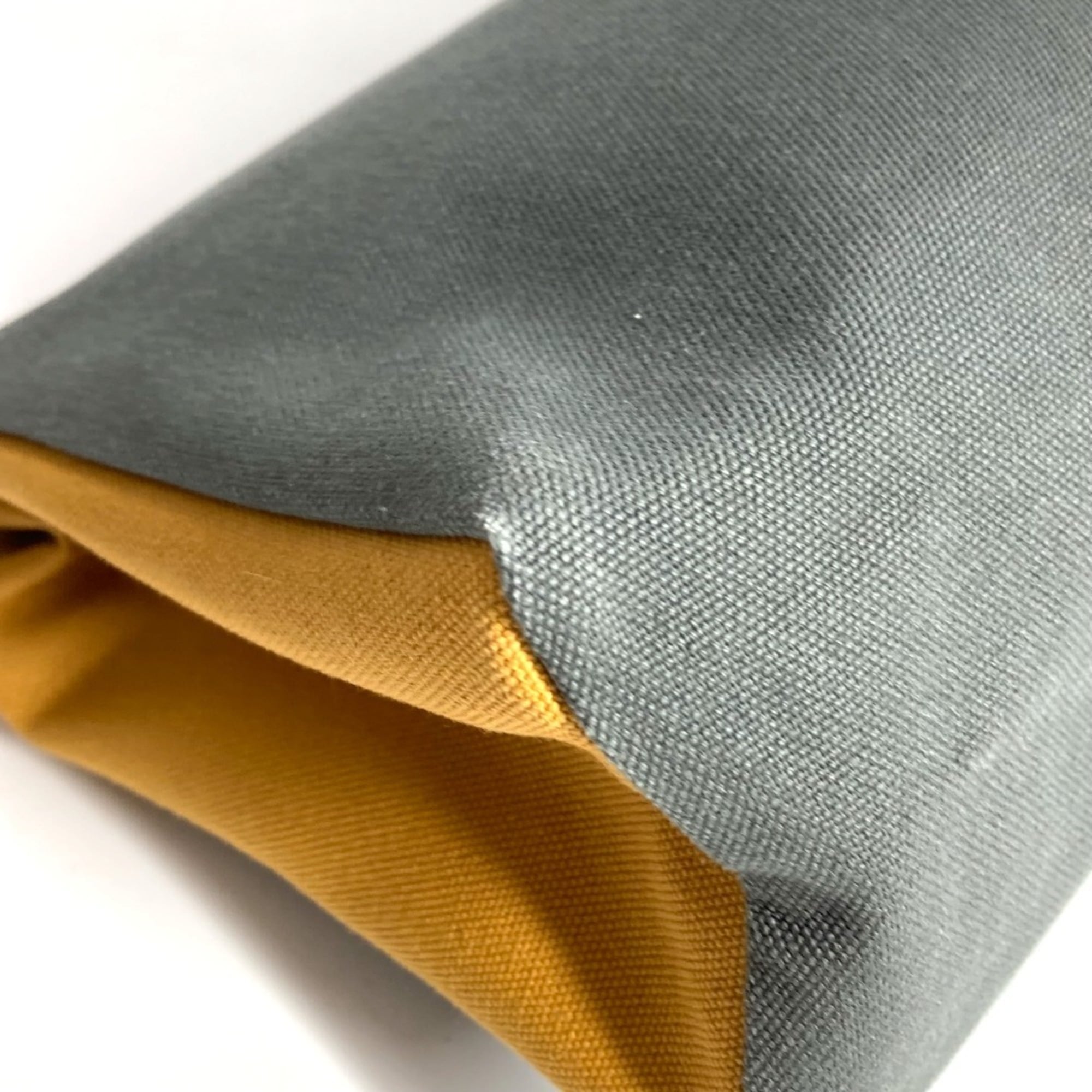 Hermes Gray Yellow Cotton Clutch Bag Pouch (Pre-Owned)