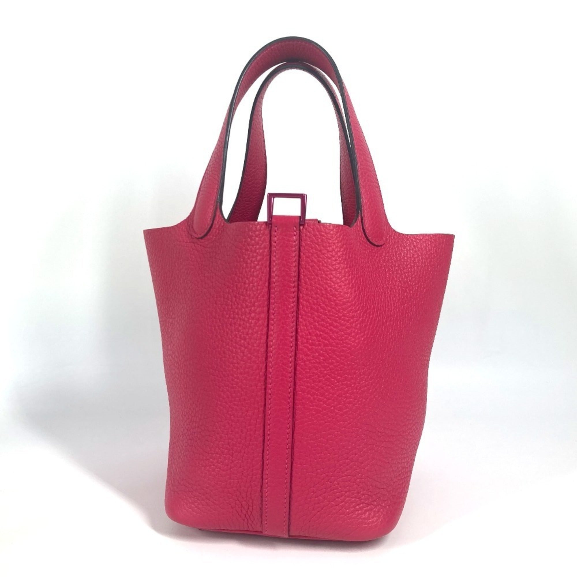 Hermes Pink Taurillon Clemence Leather Handbag (Pre-Owned)