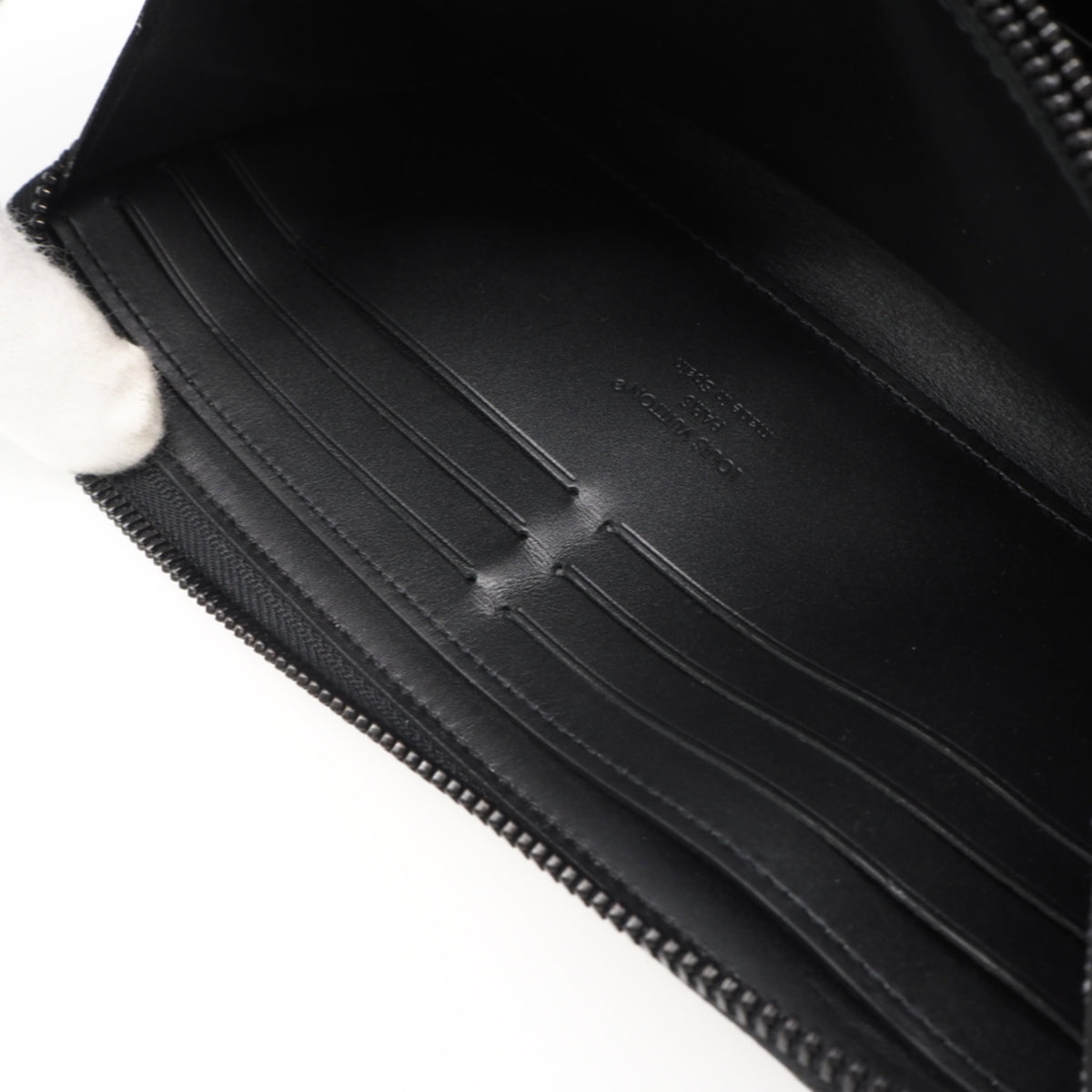 Louis Vuitton Monogram Black Coated Canvas Long Wallet (Bi-Fold) (Pre-Owned)