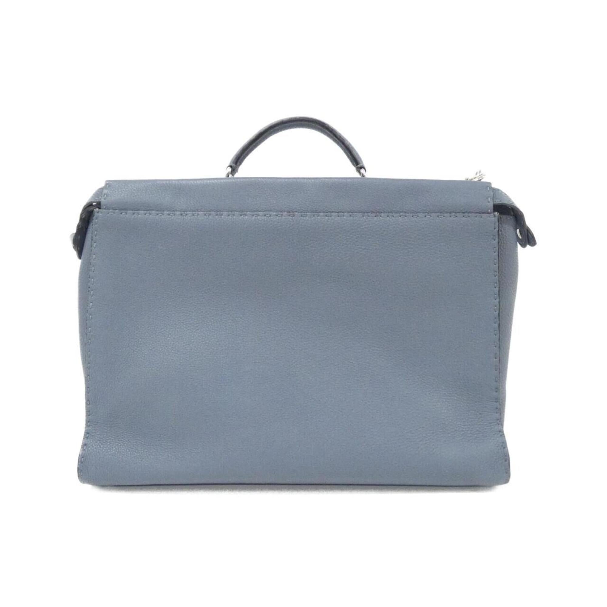 Fendi Selleria Light Blue Leather Handbag (Pre-Owned)
